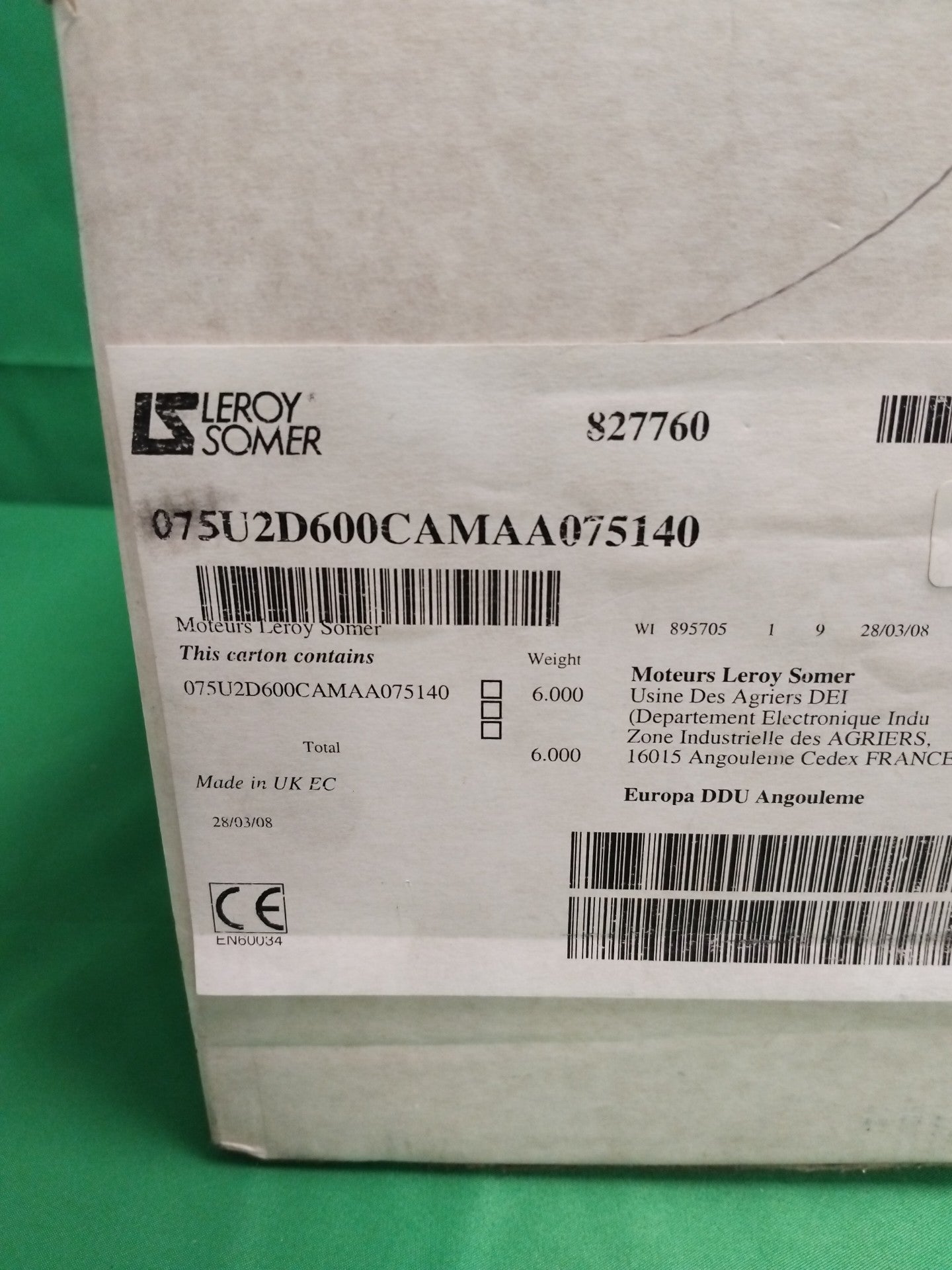 LEROY SOMER 075U2D600CAMAA075140 075U2D600CAMAA075140