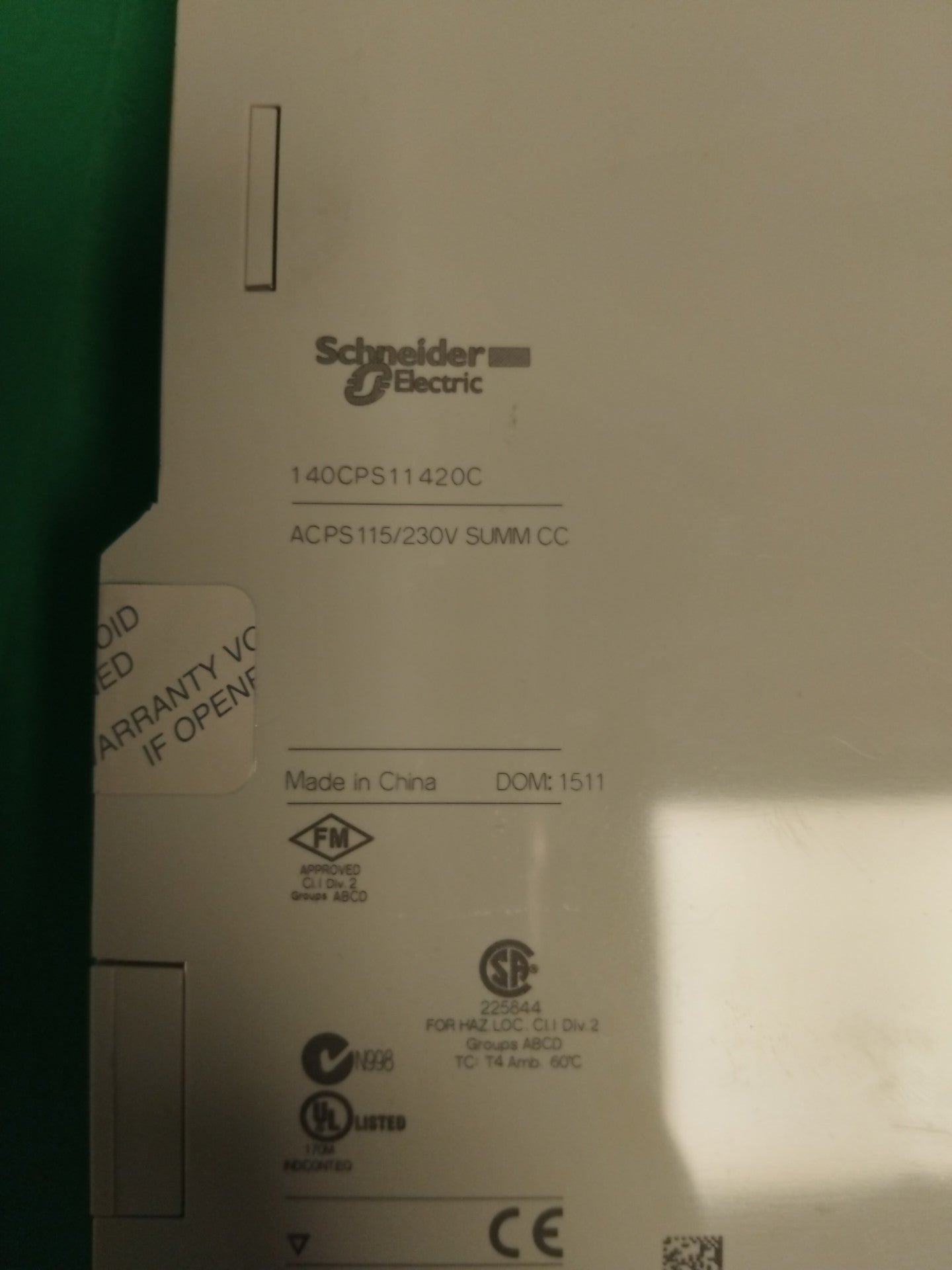 Schneider-Electric 140CPS11420C 140CPS11420C Defective
