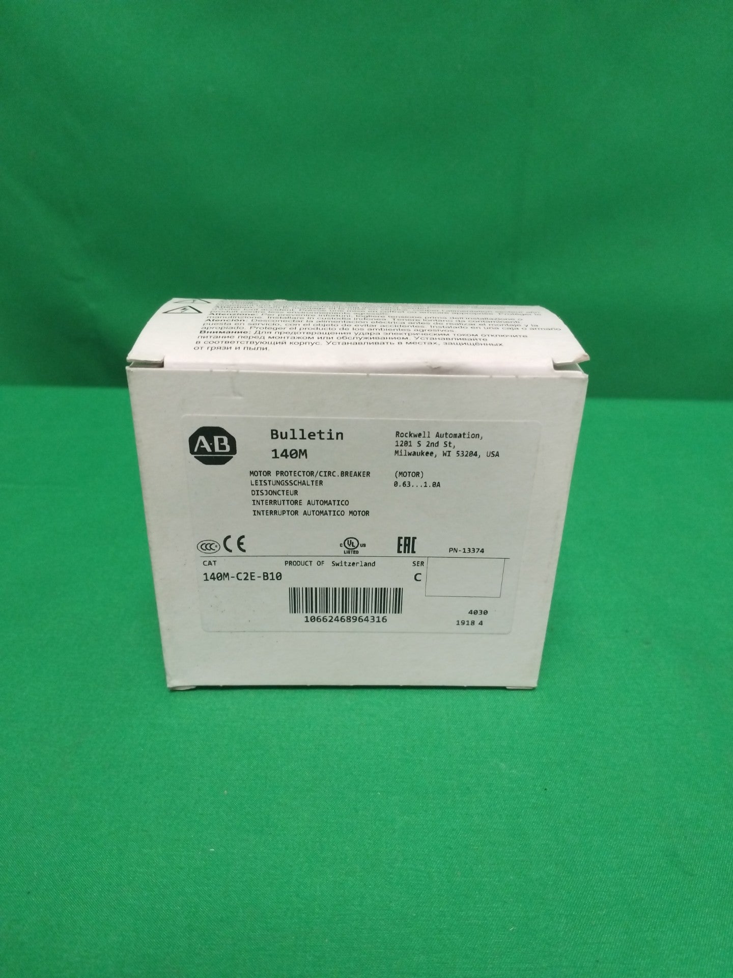 Allen Bradley 140M-C2E-B10 140MC2EB10 MOTOR PROTECTOR CIRCUIT BREAKER