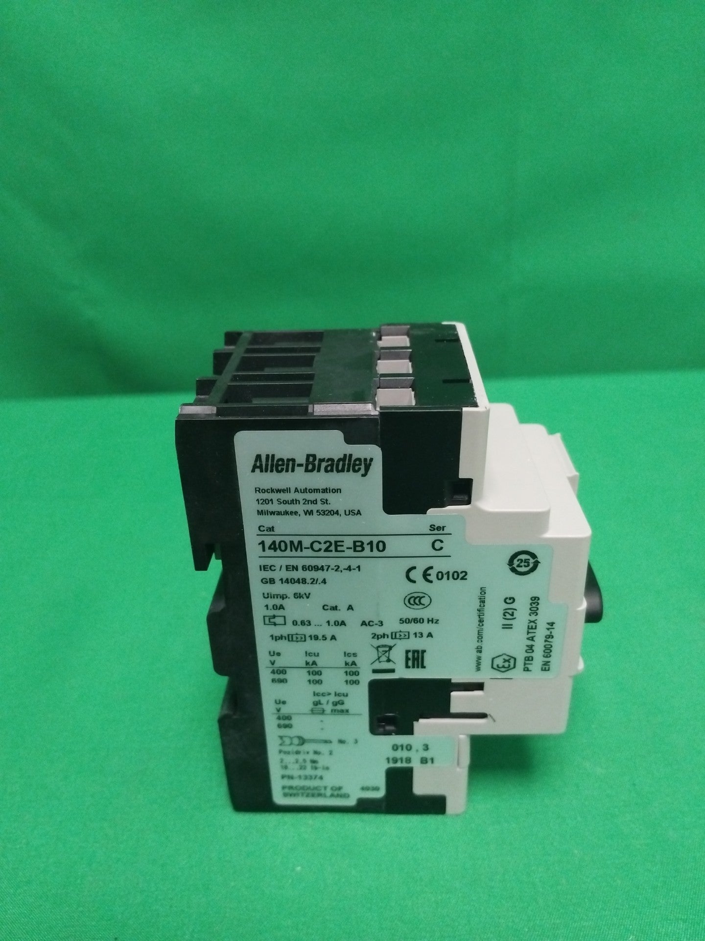 Allen Bradley 140M-C2E-B10 140MC2EB10 MOTOR PROTECTOR CIRCUIT BREAKER