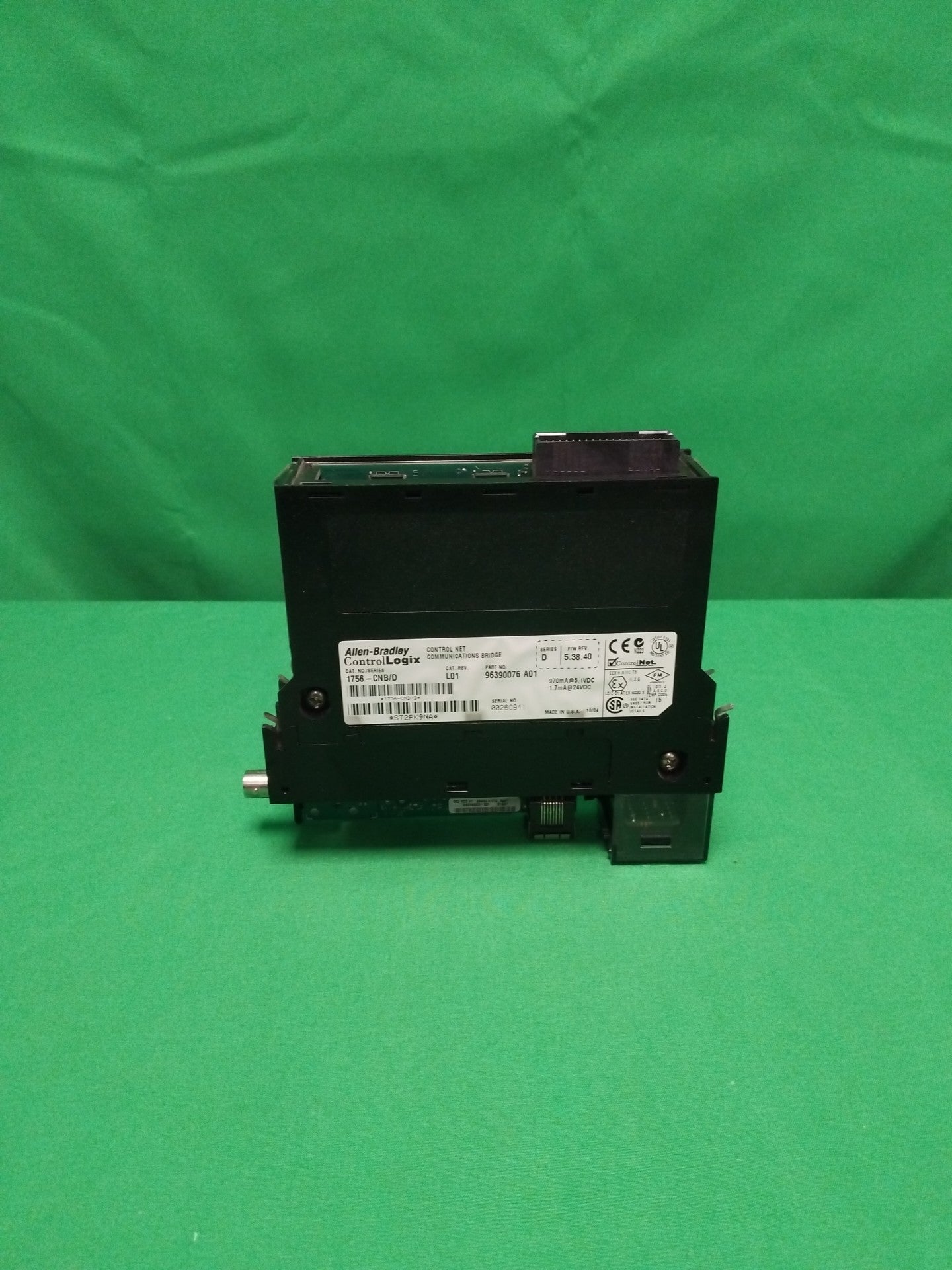 Allen Bradley 1756-CNB/D 1756CNBD No: 96390076 A01