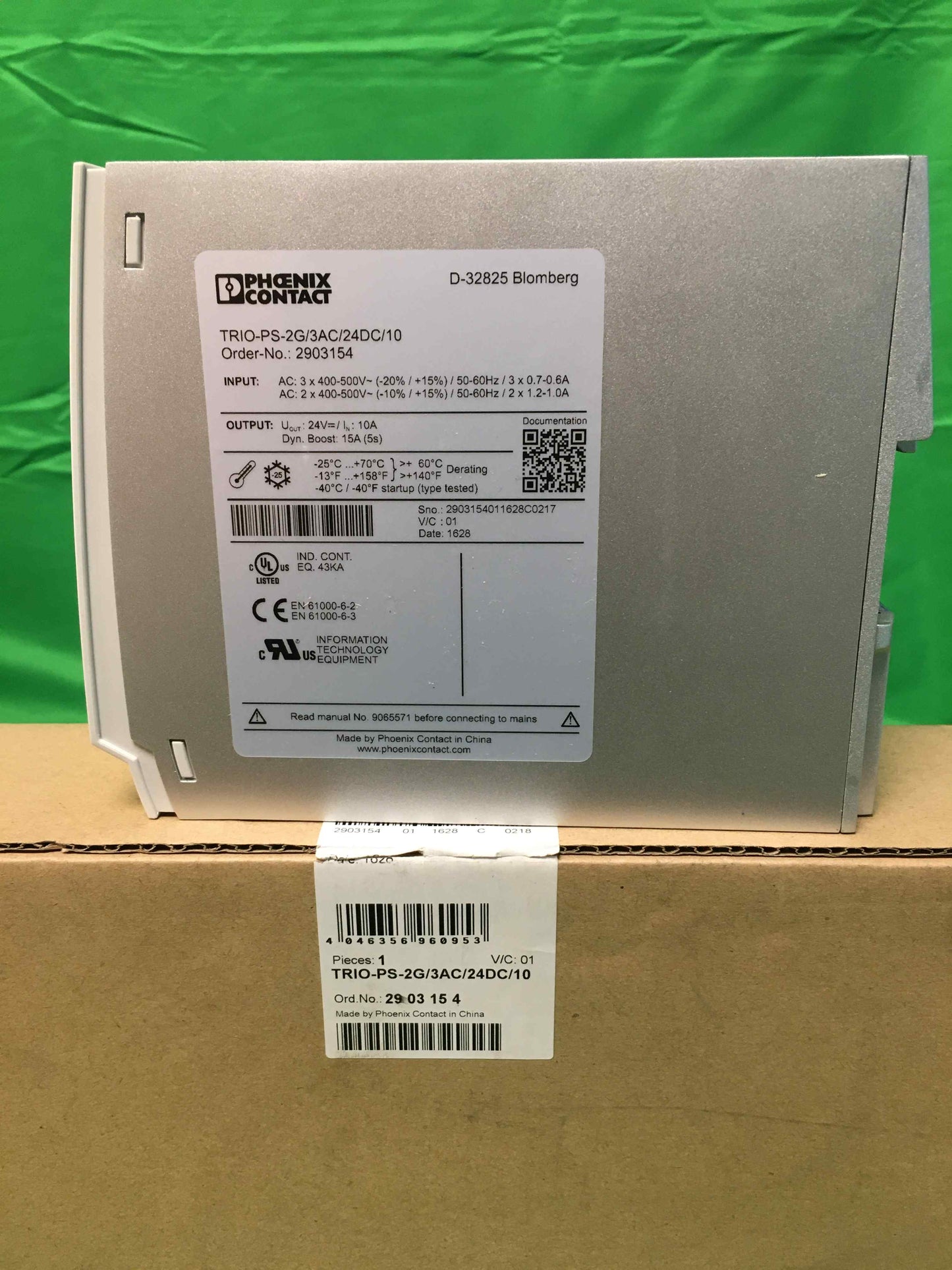 PHOENIX CONTACT TRIO-PS-2G 3AC 24DC 10 OPEN BOX TRIOPS2G3AC24DC10