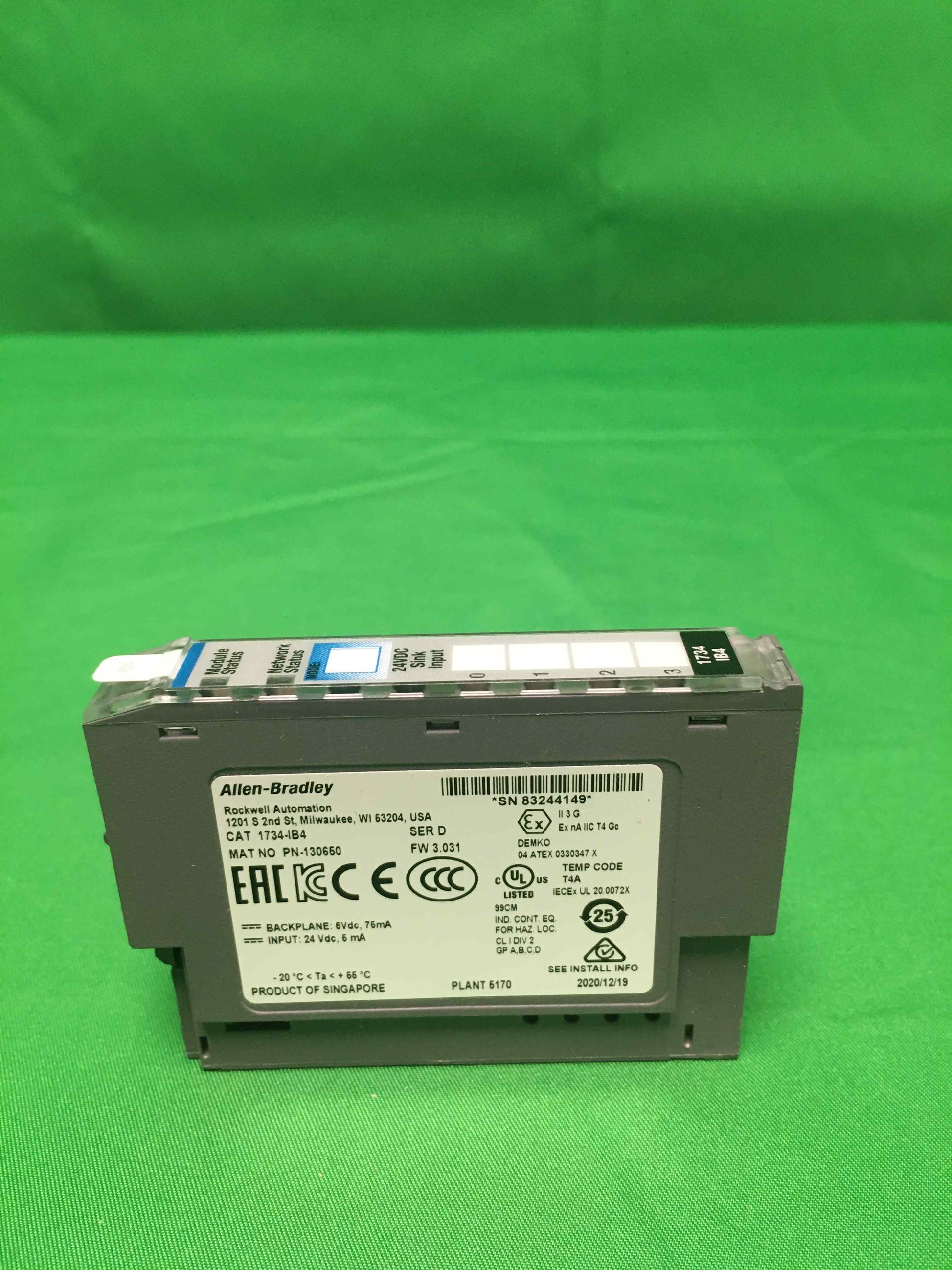 Allen-Bradley 1734-IB4 1734IB4 WITHOUT ORIGINAL PACKAGING