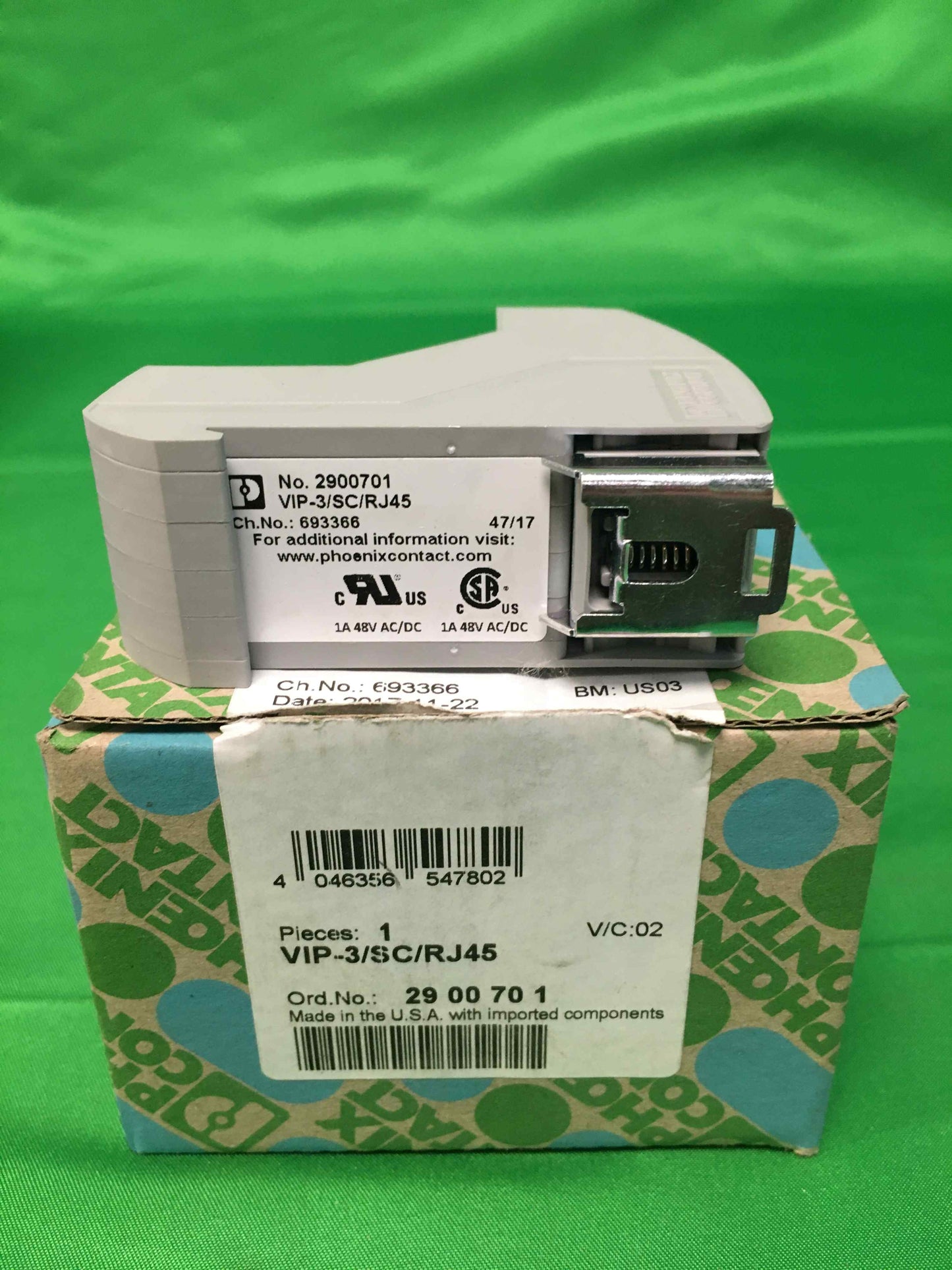 PHOENIX CONTACT VIP-3 SC RJ45 VIP3SCRJ45 VIP-3/SC/RJ45 OPEN BOX