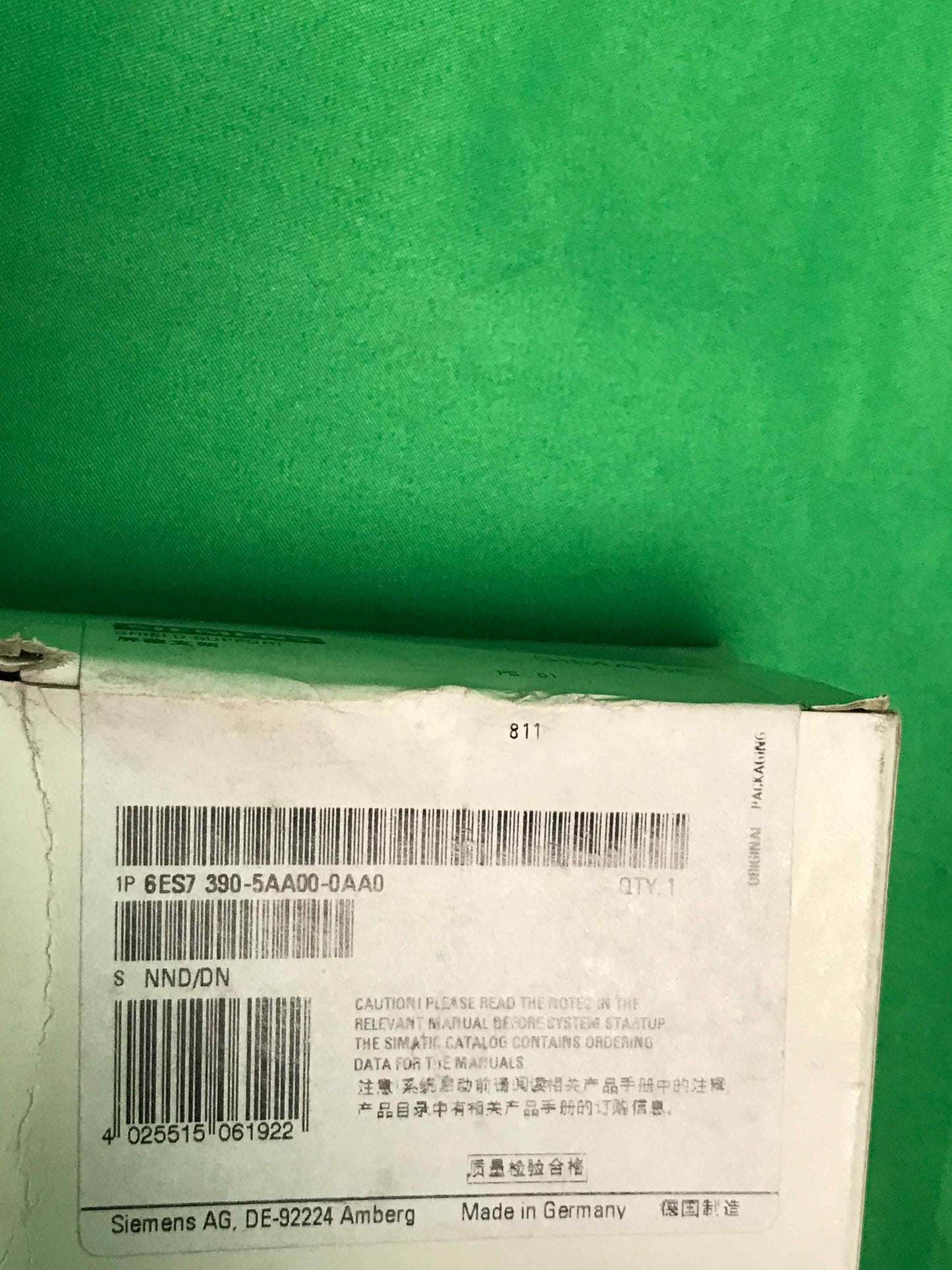 Siemens 6ES7 390-5AA00-0AA0 6ES73905AA000AA0 SEALED