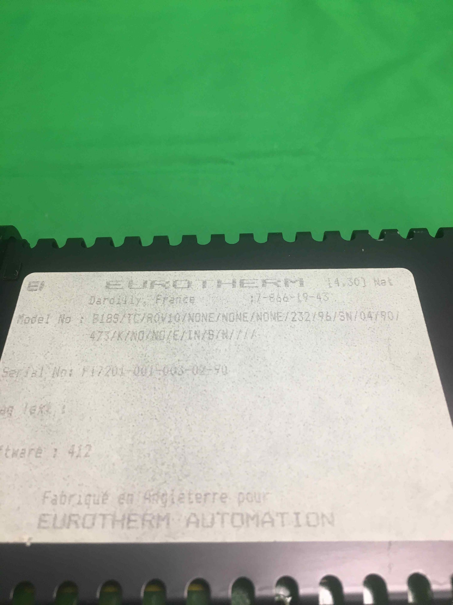EUROTHERM AUTOMATION-818S TC R0V10 NONE NONE 232 96 SN 04 90