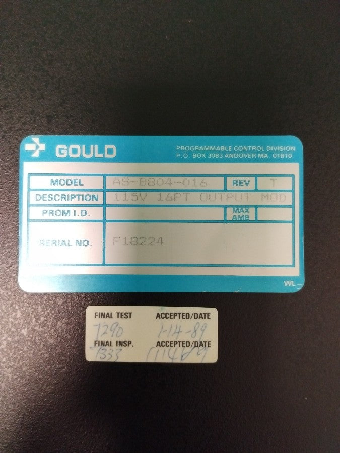 Gould AS-B804-016 ASB804016