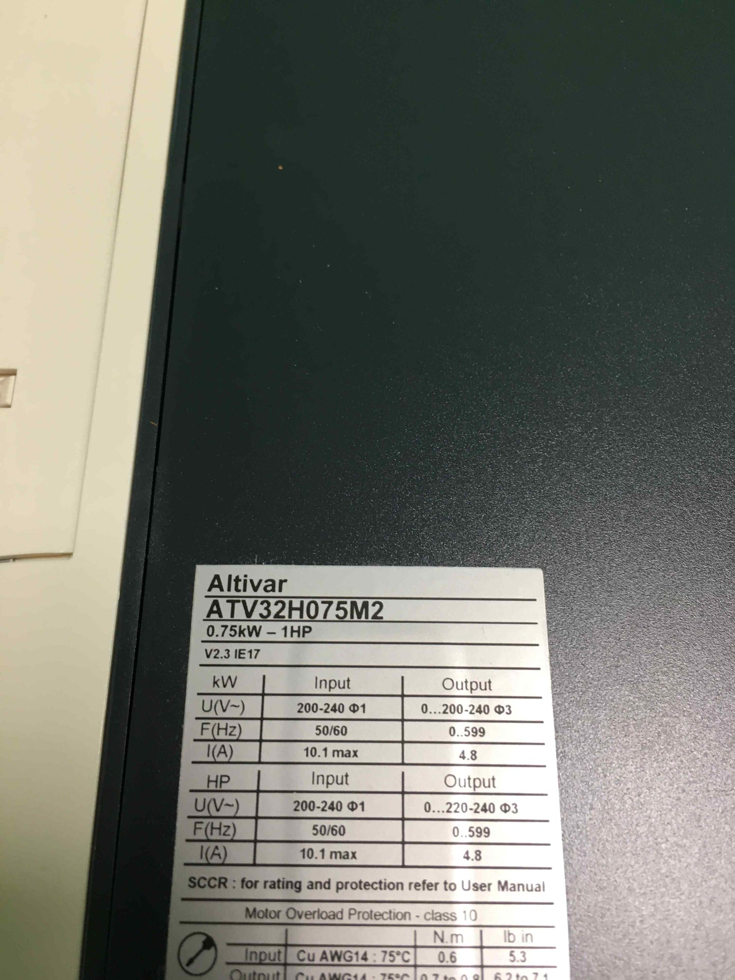 SCHNEIDER ELECTRIC ATV32H075M2 ATV32H075M2 ( 18 months warranty )