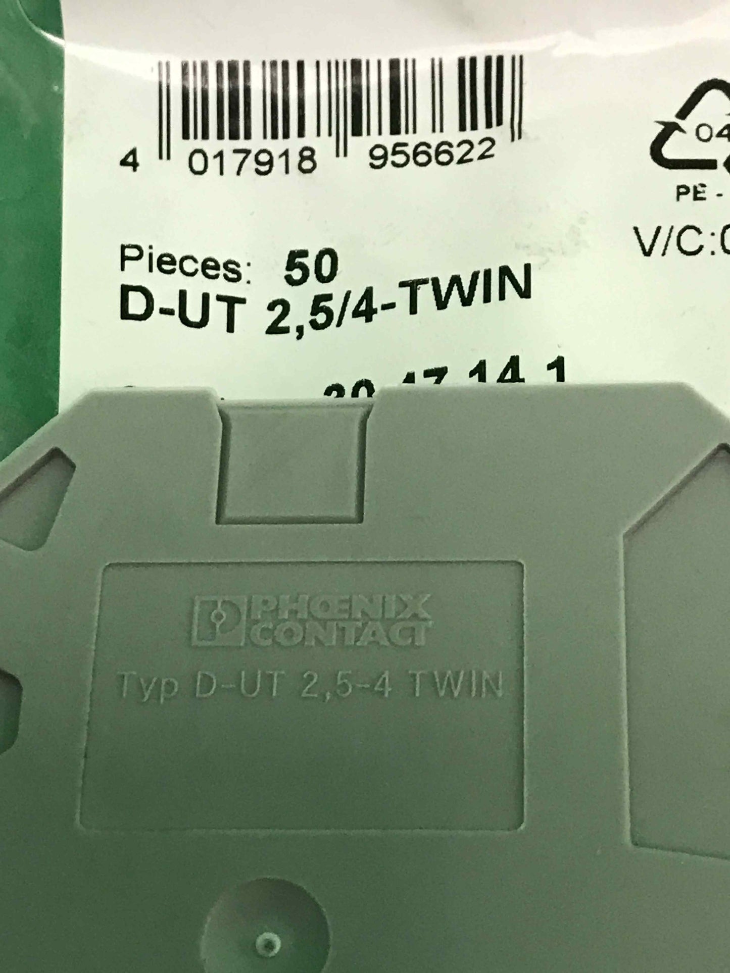 PHOENIX CONTACT D-UT 2.5 4-TWIN DUT254TWIN 1 BOX OF 50 UNITS