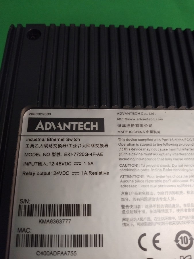 ADVANTECH EKI-7720G-4F-AE EKI7720G4FAE