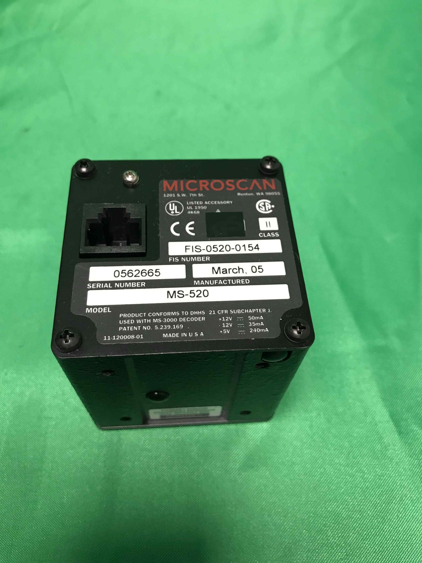 MICROSCAN-FIS-0520-0154/FIS05200154