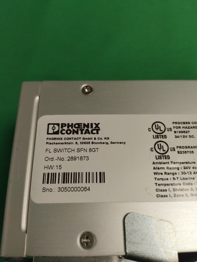 Phoenix Contact FL SWITCH SFN 8GT FLSWITCHSFN8GT NO: 2891673