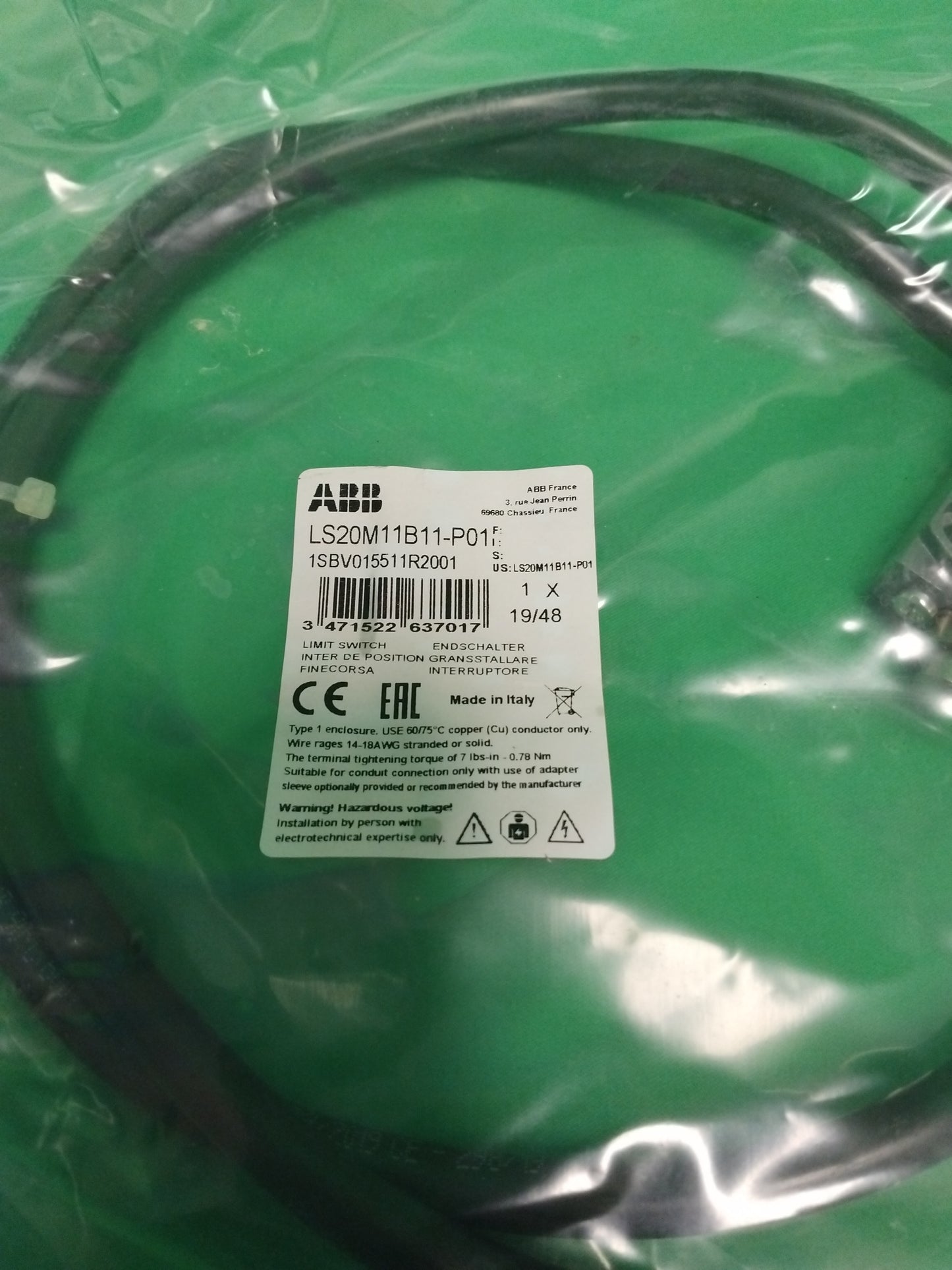 ABB LS20M11B11-P01 LS20M11B11P01 1SBV015511R2001