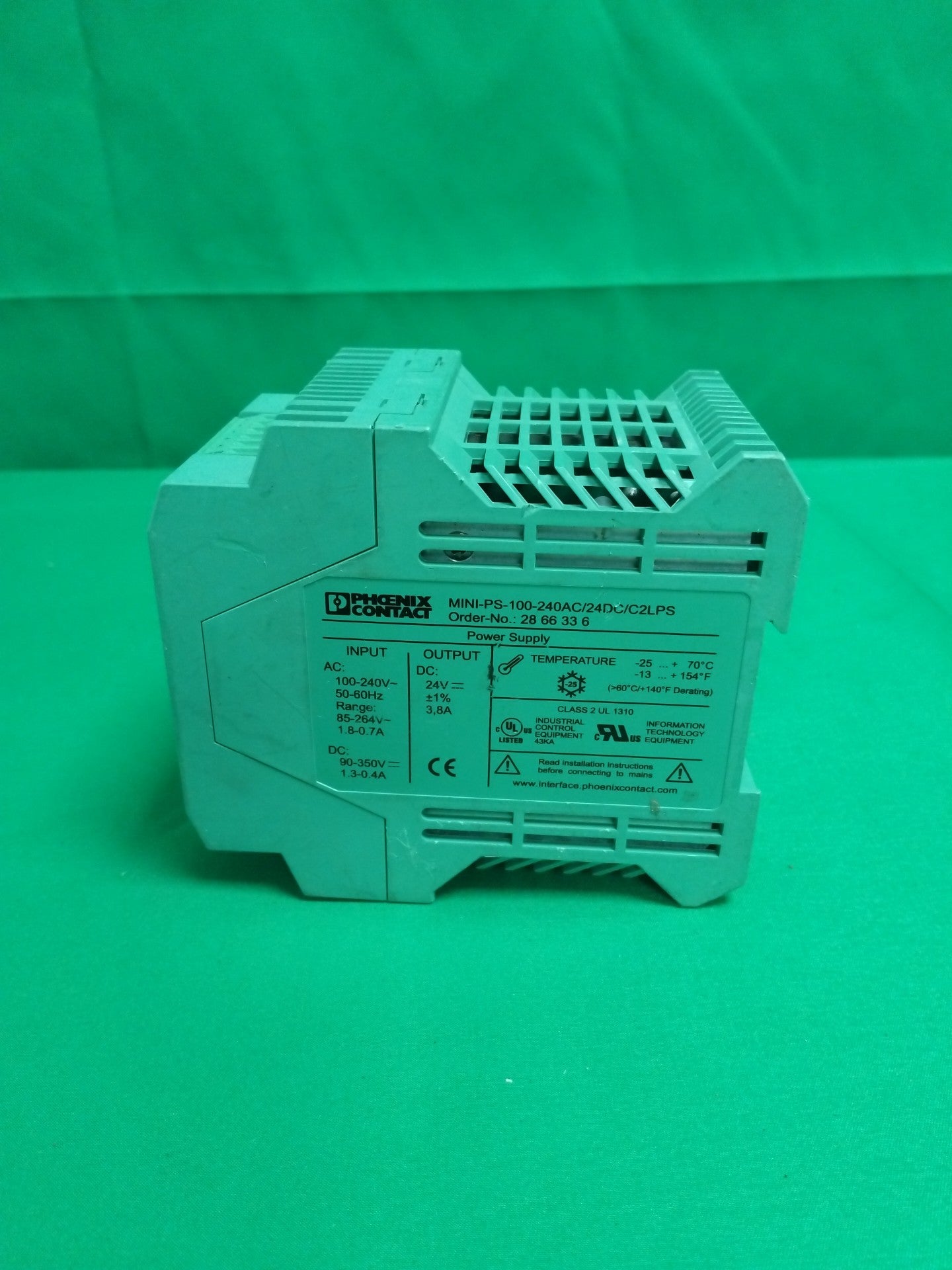 Phoenix contact MINI-PS-100-240AC/24DC/C2LPS MINIPS100240AC24DCC2LPS Defective