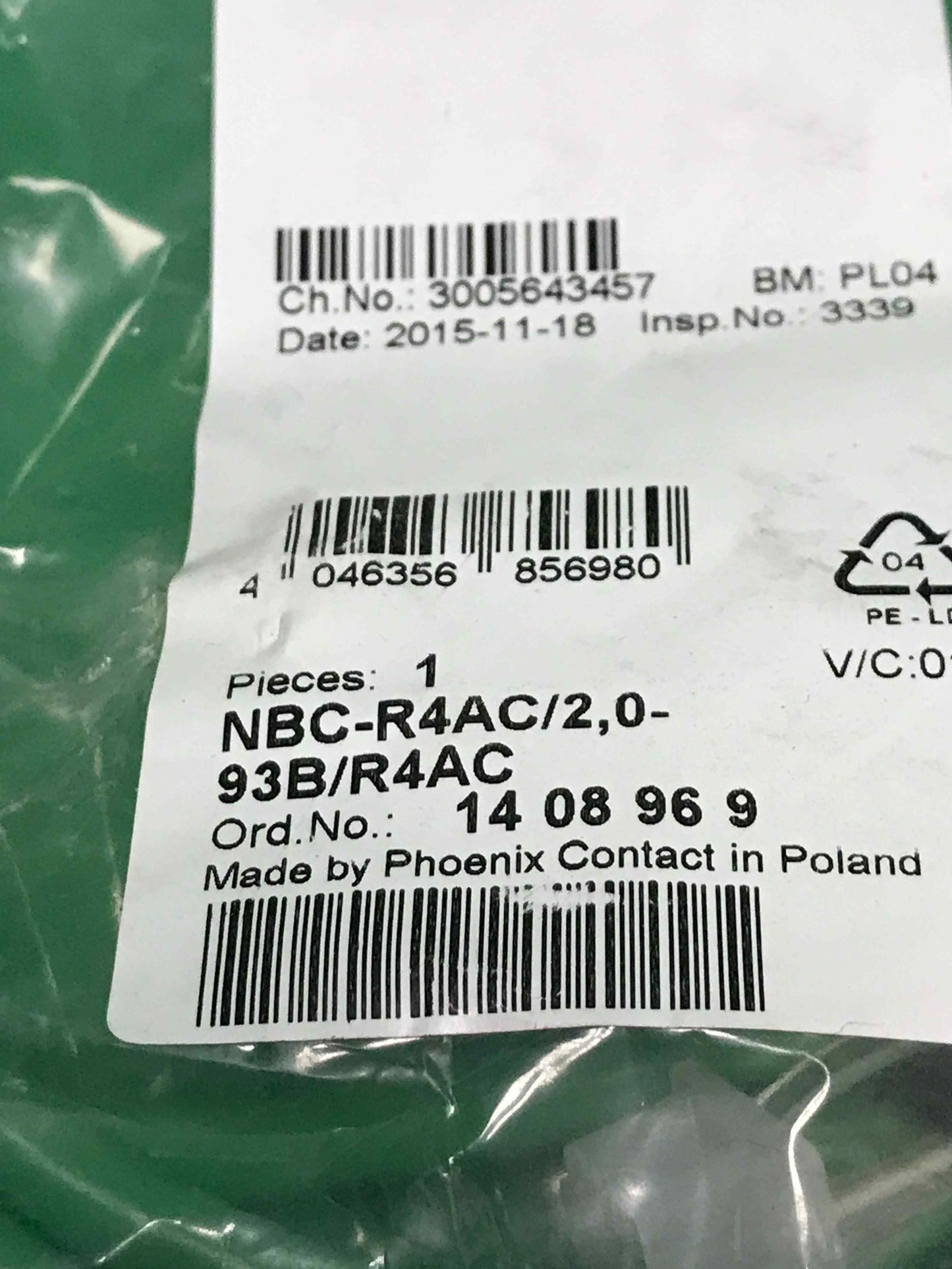 PHOENIX CONTACT NBC-R4AC 2,0-93B R4AC NBC-R4AC/2,0-93B/R4AC 14 08 96 9