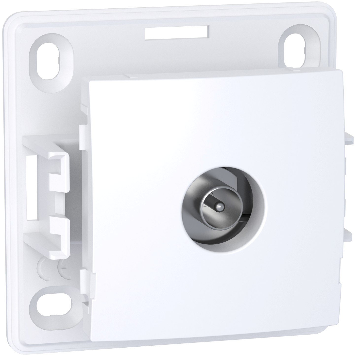 Schneider Electric-ALB61311PW-Reconditionné - Alréa, Prise TV simple mâle blindée, 1 sortie, blanc polaire