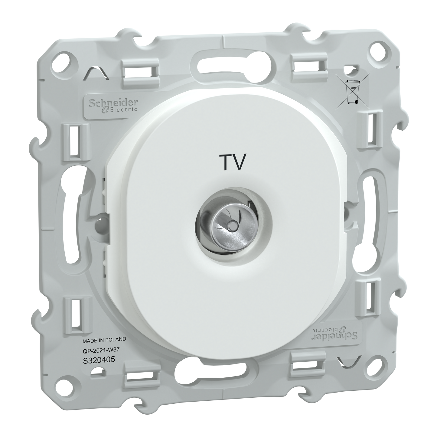 Schneider Electric-S320405W-Reconditionné - Ovalis - prise TV simple - Blanc
