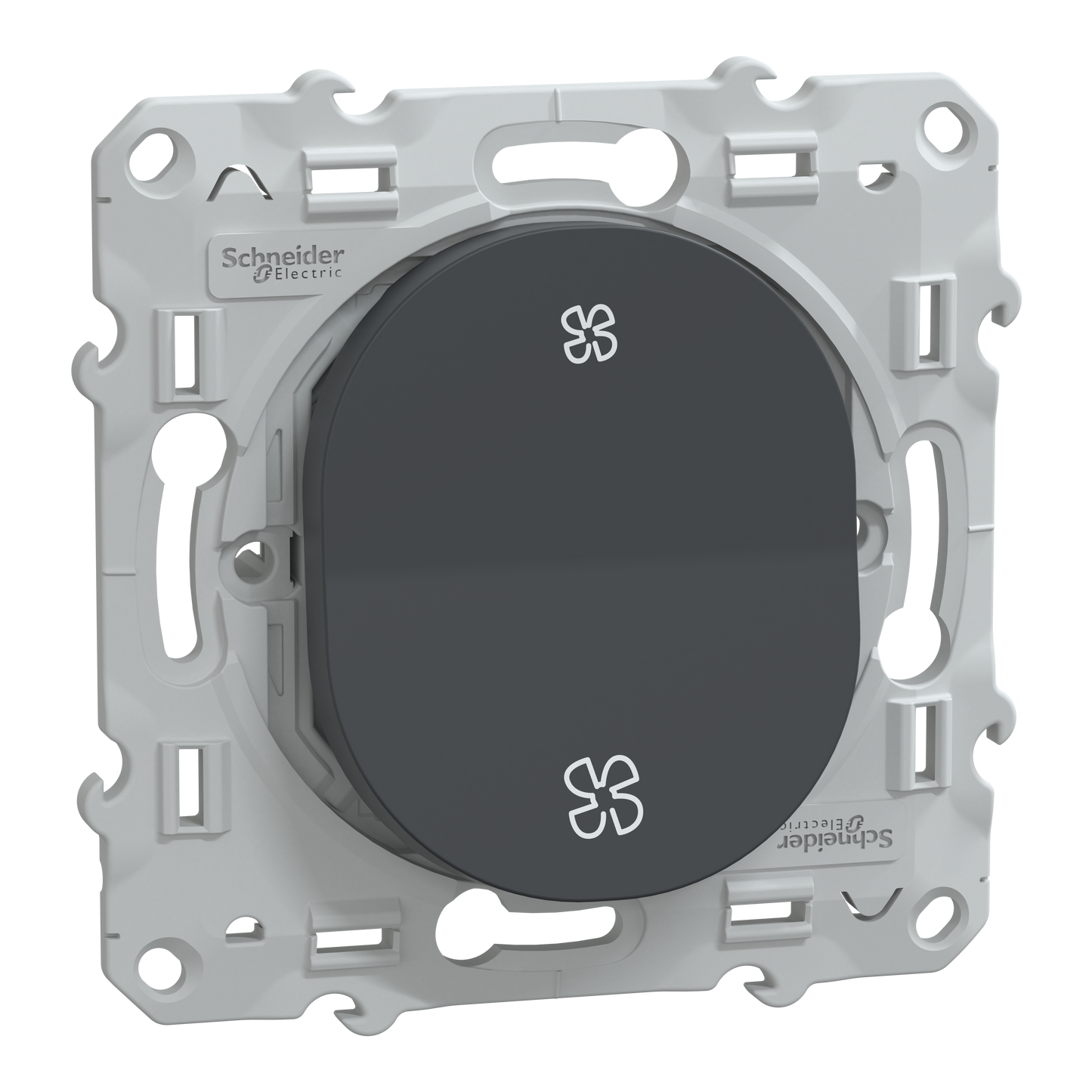 Schneider Electric-S340236W-Reconditionné - Ovalis - poussoir VMC - sans arrêt - Anthracite