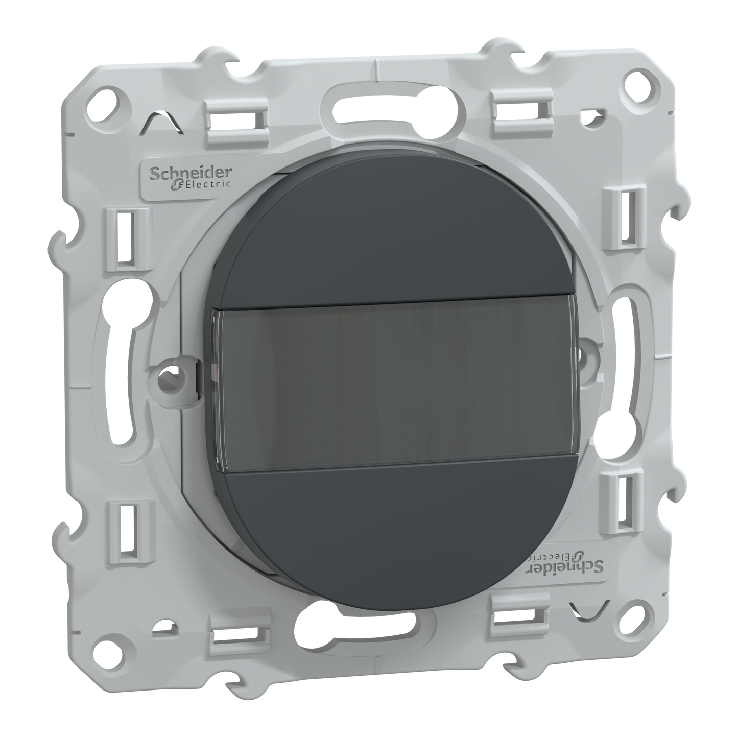 Schneider Electric-S340266W-Reconditionné - Ovalis - poussoir à fermeture avec porte-étiquette -10AX - Anth.