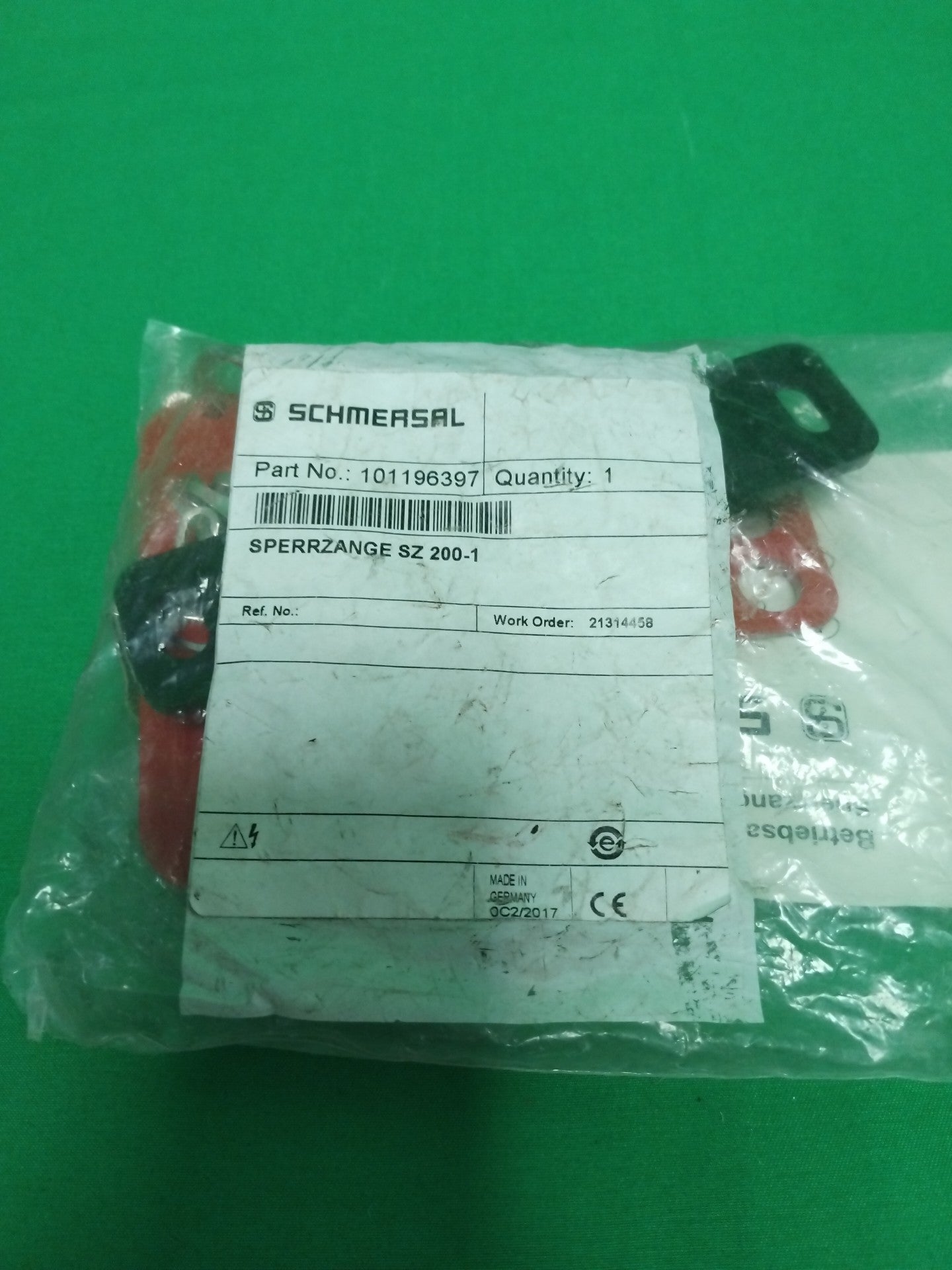 SCHMERSAL SPERRZANGE SZ 200-1 SPERRZANGESZ2001 101196397