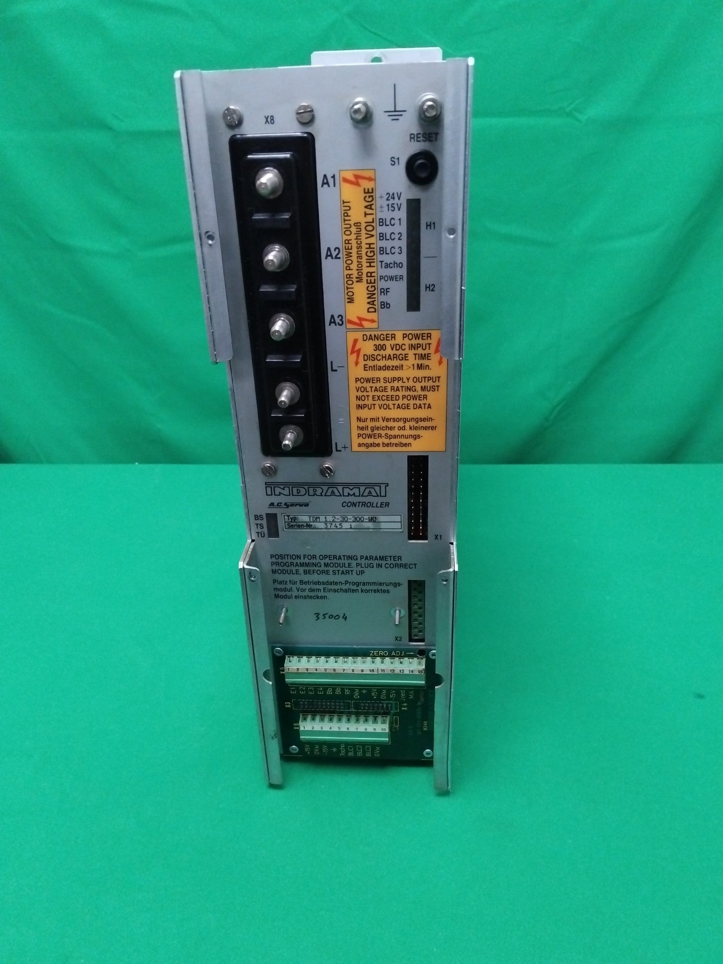 Indramat TDM1.2-30-300-W0 TDM1230300W0 Manque vitre protection