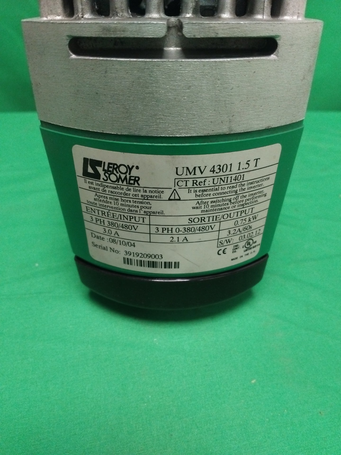 LEROY SOMER UNIDRIVE CONTROL TECHNIQUE UNI1401