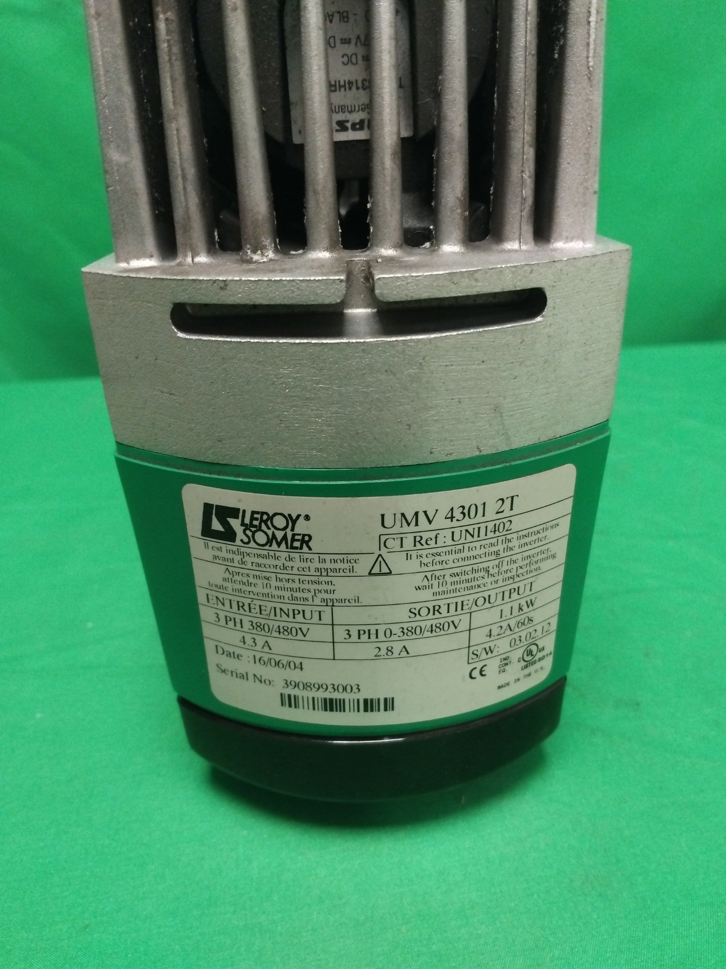 LEROY SOMER UNIDRIVE CONTROL TECHNIQUE UNI1402
