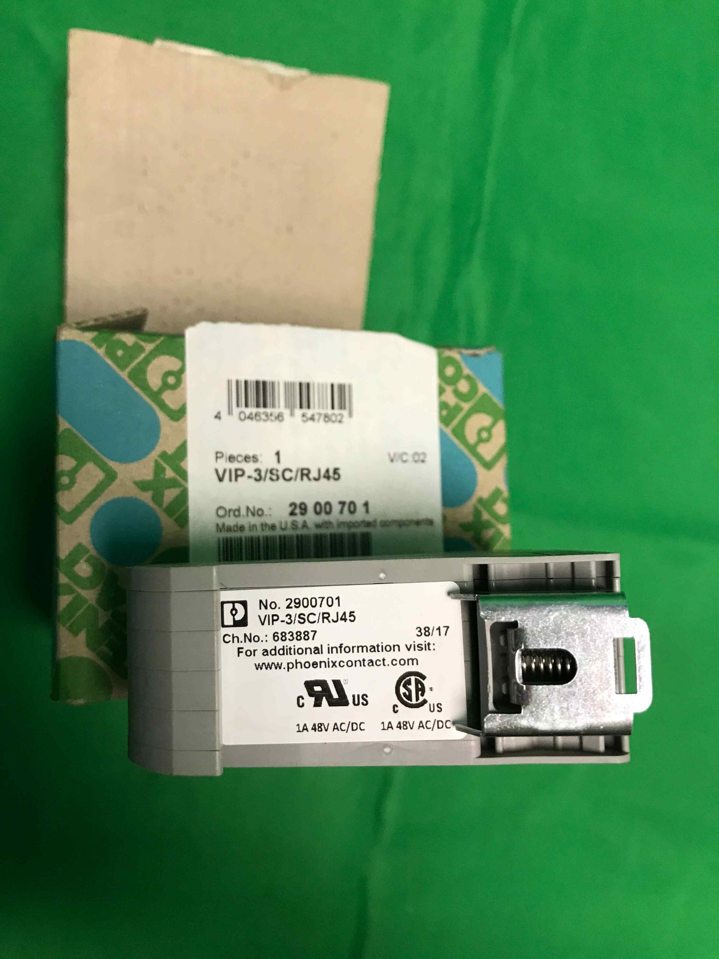 PHOENIX CONTACT VIP-3 SC RJ45 VIP3SCRJ45 VIP-3/SC/RJ45 29 00 70 1 OPEN BOX