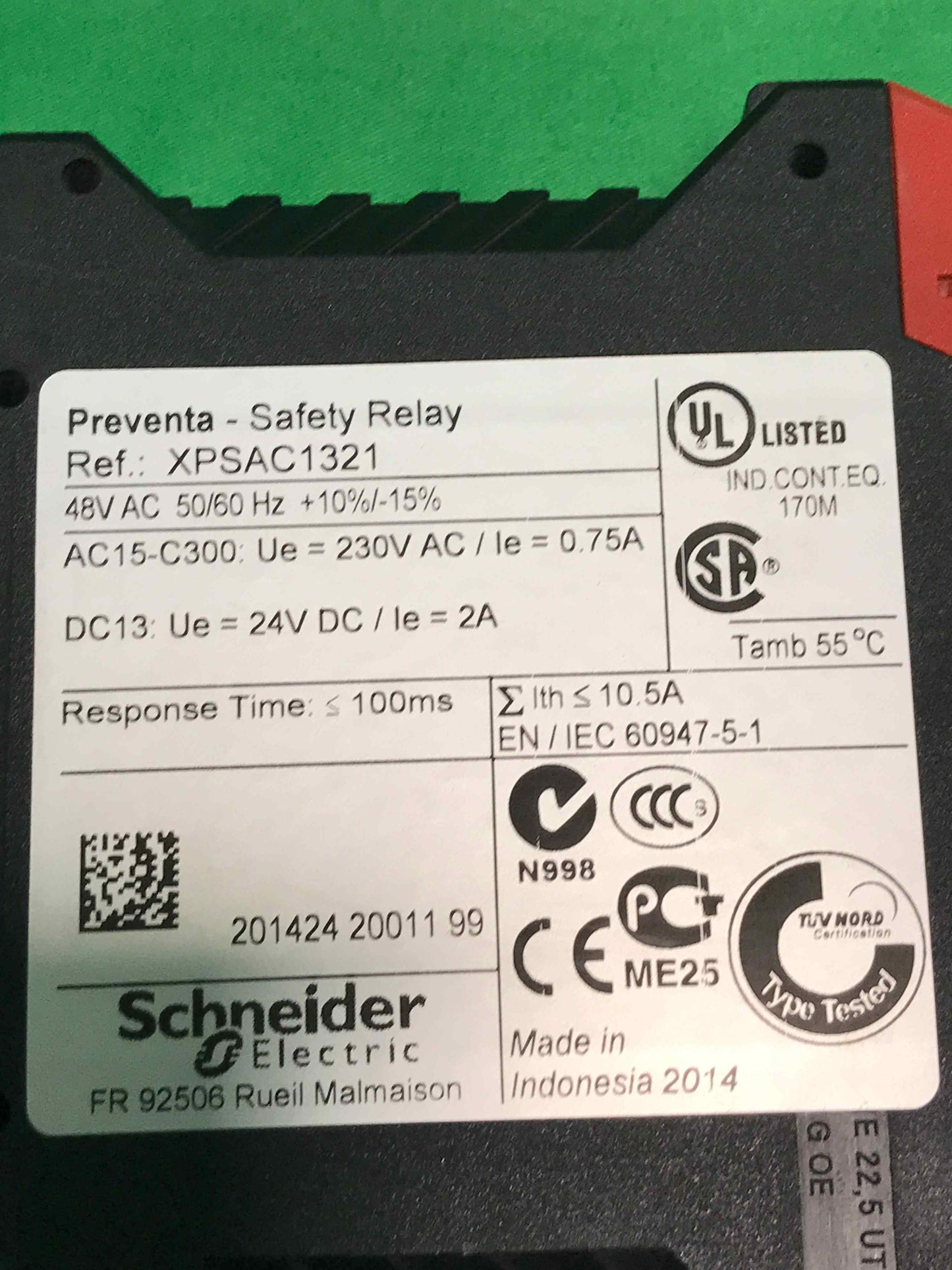 Telemecanique XPSAC1321 XPSAC1321 WITHOUT ORIGINAL PACKAGING