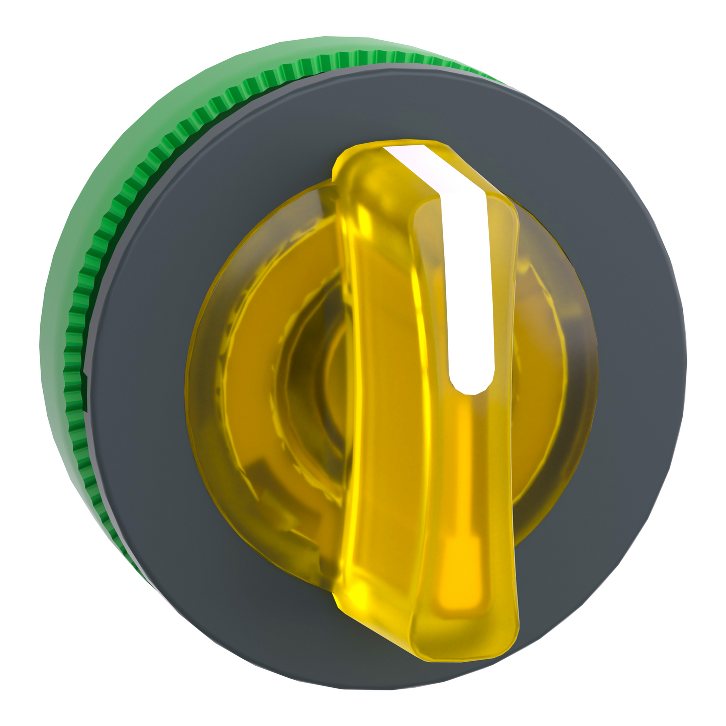 Schneider Electric-ZB5FK1383-Harmony XB5 - tête bouton à manette lumineux - flush - 3 pos fix - jaune