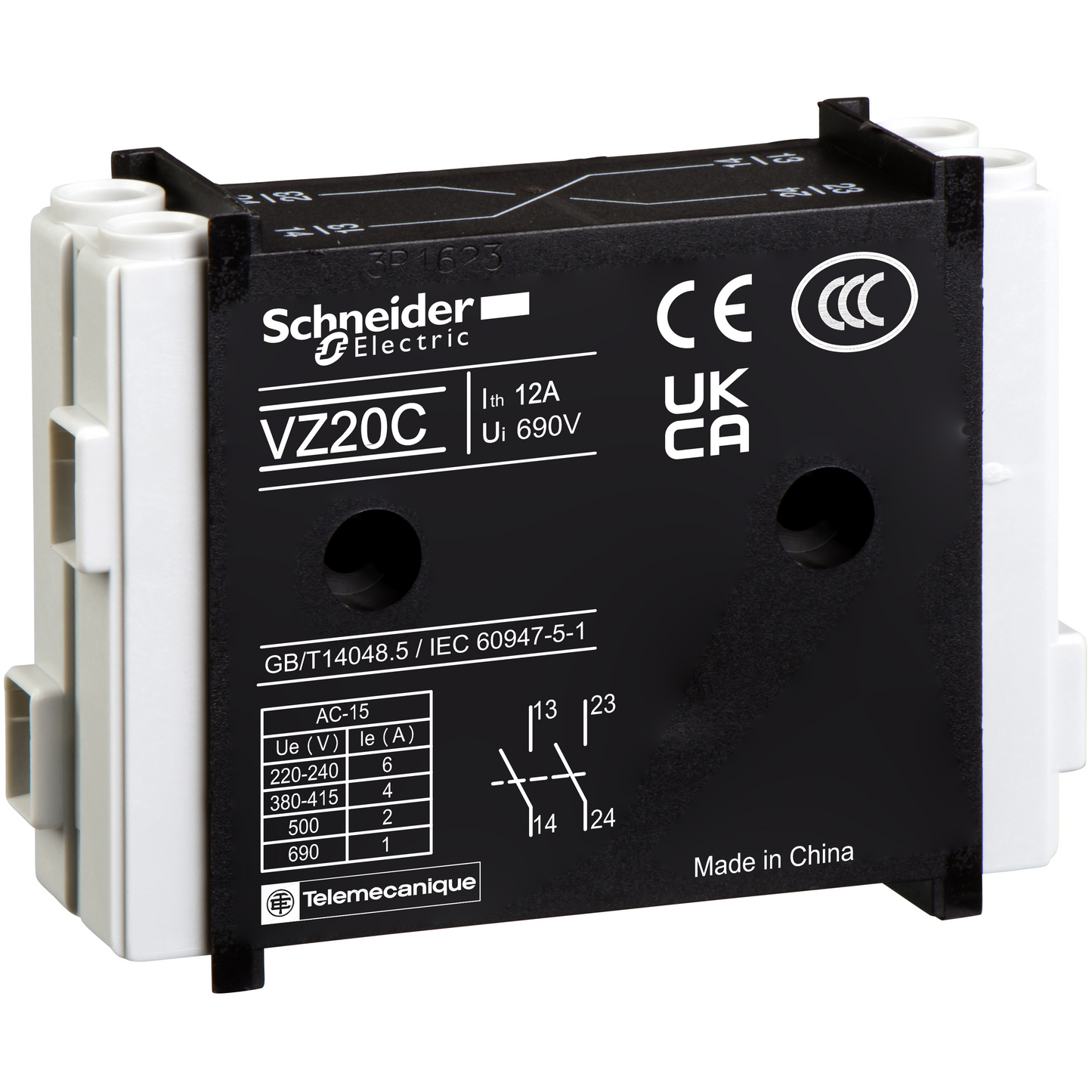 Schneider Electric-VZ20-TeSys Vario - bloc de contacts auxiliares 2F
