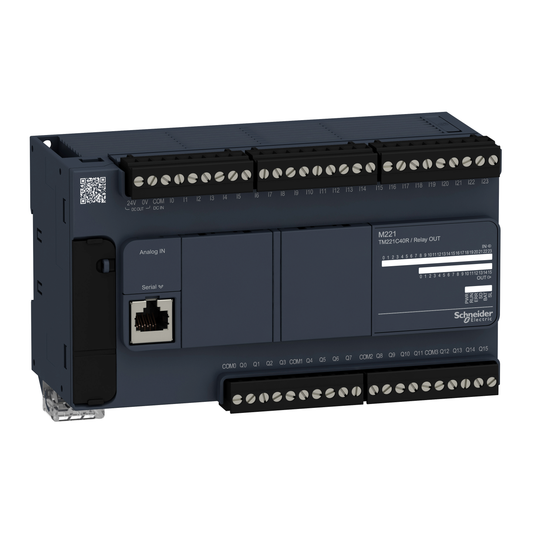 Schneider Electric-TM221C40R-Modicon M221, contrôleur 40E/S relais, port série, 100/240VCA