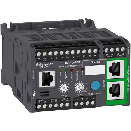 Schneider Electric-LTMR100EFM-TeSys T contrôleur moteur LTM R, Ethernet, 100 à 240 V CA, 5…100 A