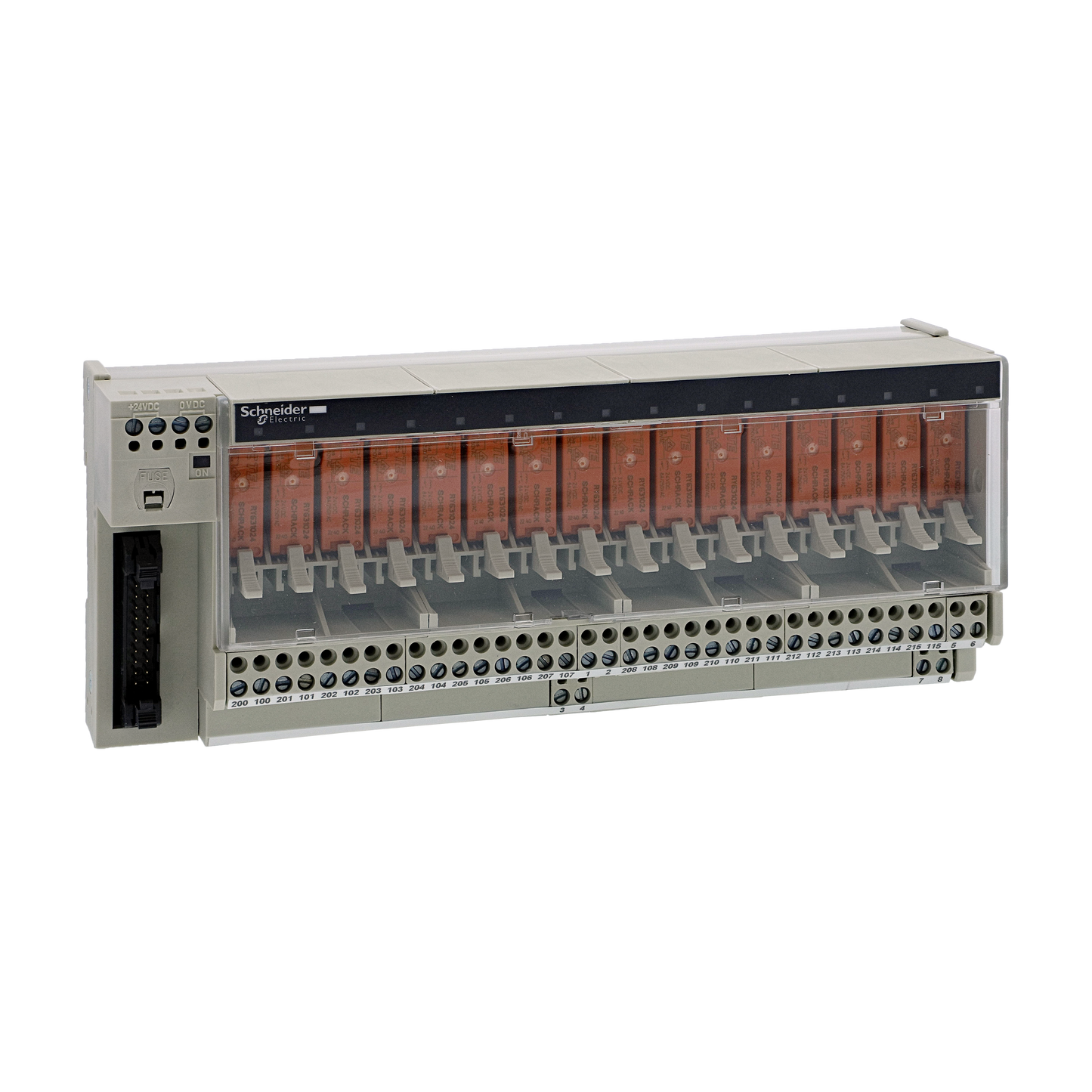 Schneider Electric-ABE7R16T212-Telfast ABE7 - embase - relais embrochable - 16 voies - relais 10mm