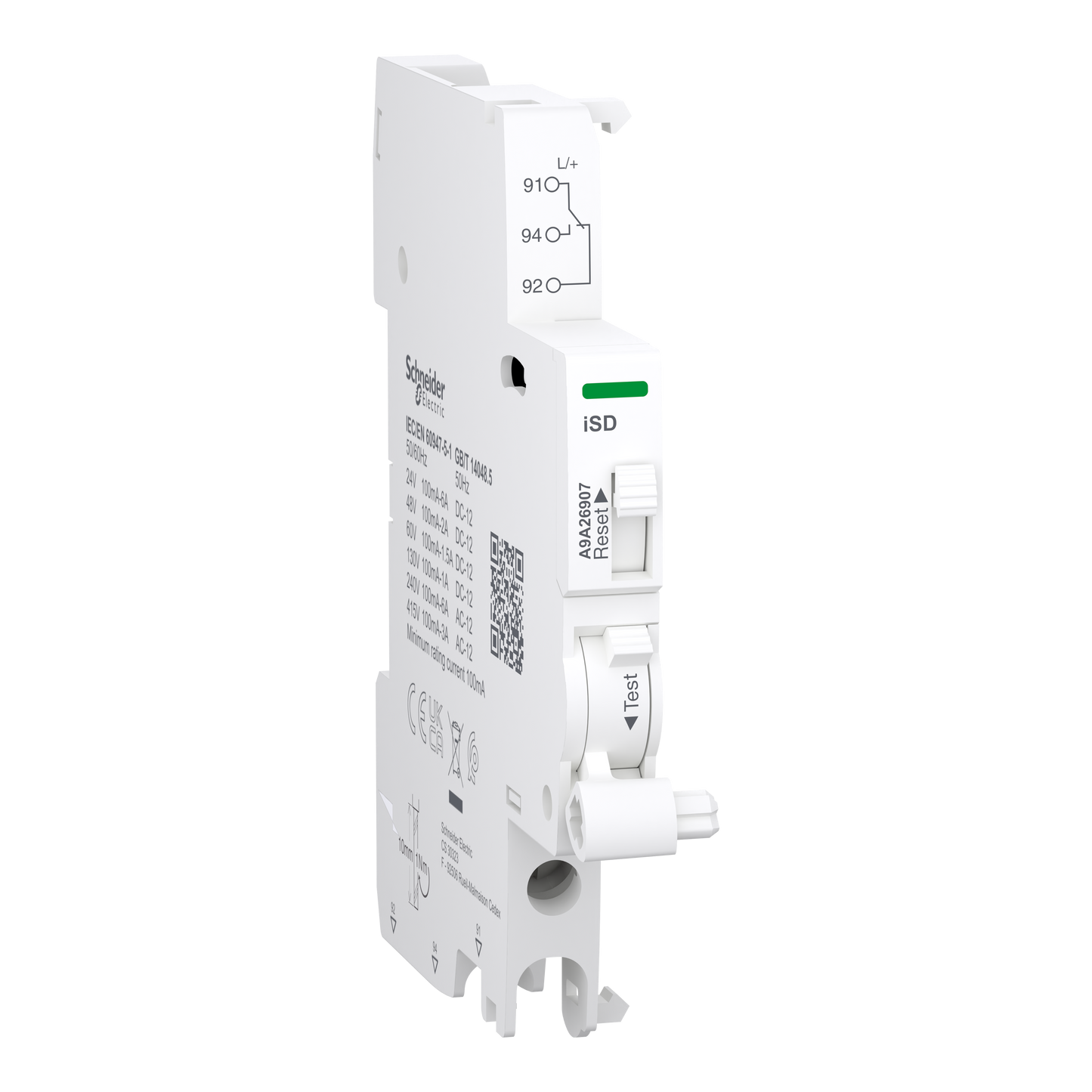 Schneider Electric-A9A26907-Acti9 Contact Auxiliaire 1 SD - Courant 100mA à 6A ca/dc