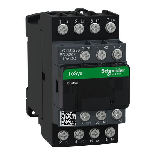 Schneider Electric-LC1D1286FDS207-TeSys D - Contacteur cont 12a 2p 2r cf.110v cc cosses fermees