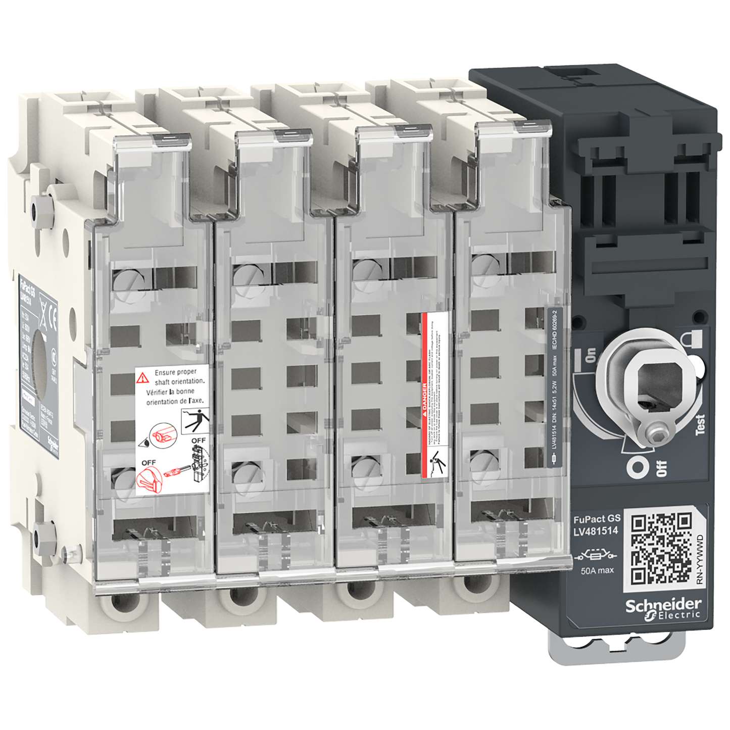 Schneider Electric-LV481514-FuPact GS - interrupteur sectionneur fusible - 50A - 4P - NFC 14*51 - F&R CTRL