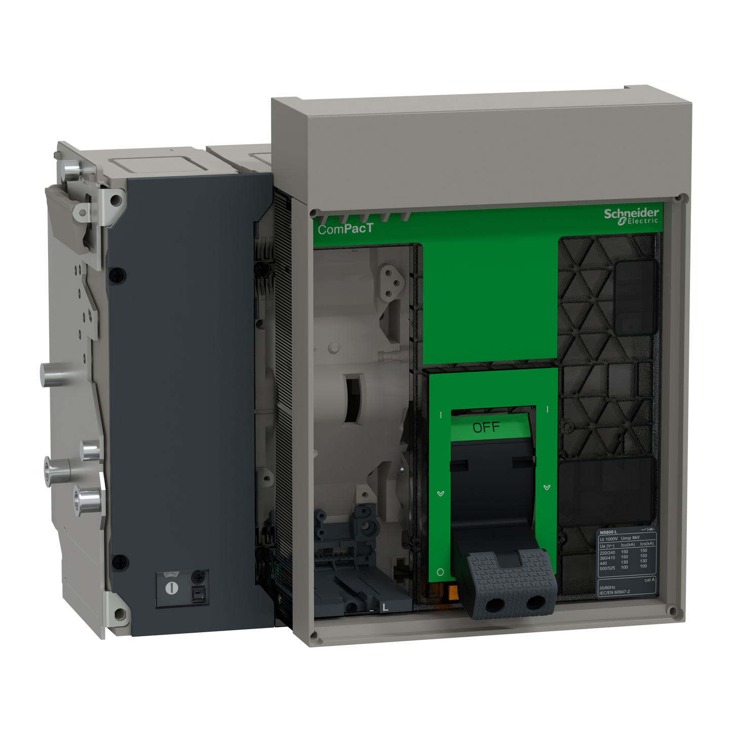 Schneider Electric-C080L4WM-ComPacT NS800L - bloc coupure ss déclencheur - 800A - 4P - 150kA - débro manuel