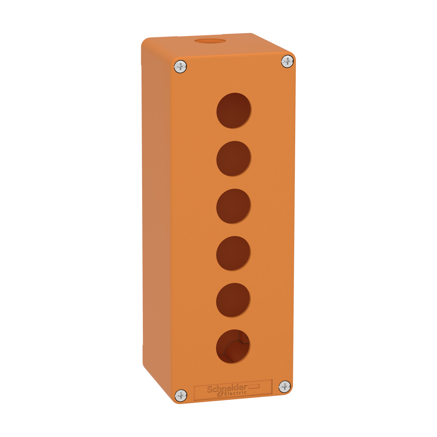 Schneider Electric-XAPO4506-Boite métal vide orange - M25 x1 - 6 trous 22 mm - 80x220x77 mm