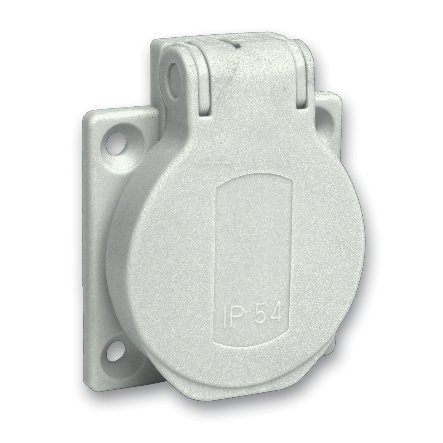 Schneider Electric-PKN51G-Mureva - socle de prise NF 50x50mm - 2P+T 10-16 A - IP54 - connex. arr. - gris