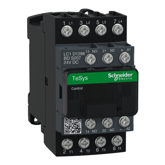Schneider Electric-LC1D1286BDS207-TeSys D - Contacteur cont 12a 2p 2r c.f.24v cc cosses fermees
