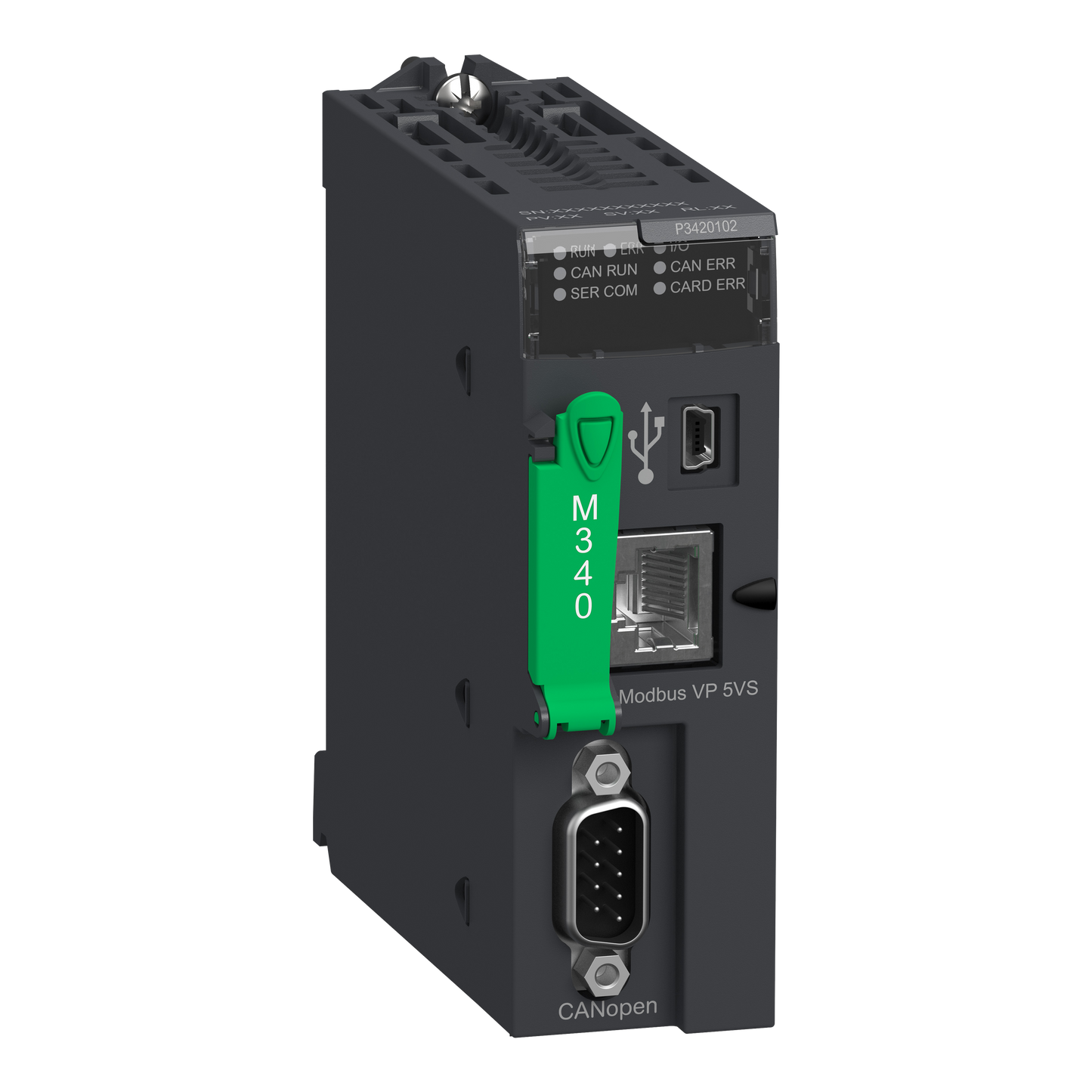 Schneider Electric-BMXP3420102-Modicon M340 - processeur - 1024 E/S TOR 256 E/S ANA - 1Modbus - 1CAN