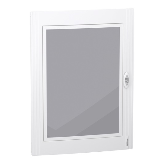 Schneider Electric-LVSXDT424-PrismaSeT XS - Porte transparente RAL9003 pour coffret saillie 4R 24 modules