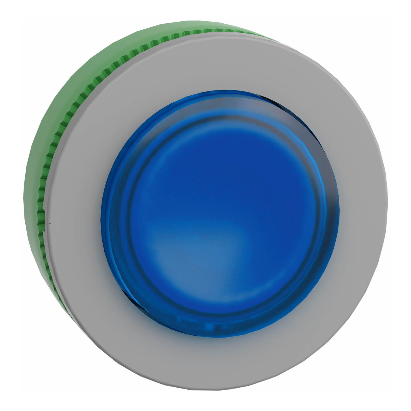 Schneider Electric-ZB5FW163C0-Harmony XB5 - tête bouton poussoir lum - Ø22 - col flush grise - dépass - bleu