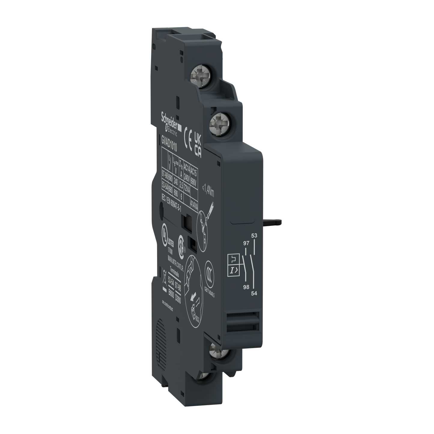 Schneider Electric-GVAD1010-TeSys GV - contact auxiliaire - 1F+1F (défaut)