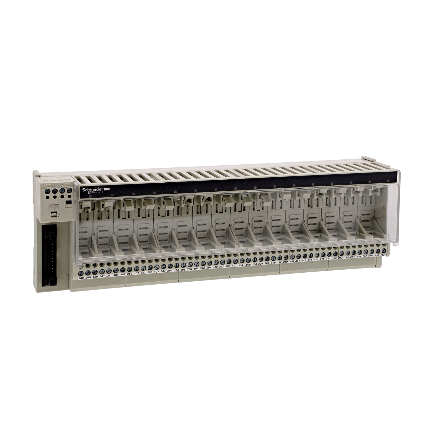 Schneider Electric-ABE7P16T330-Telefast ABE7 - embase pour relais embrochable - 16 voies - relais 12,5mm