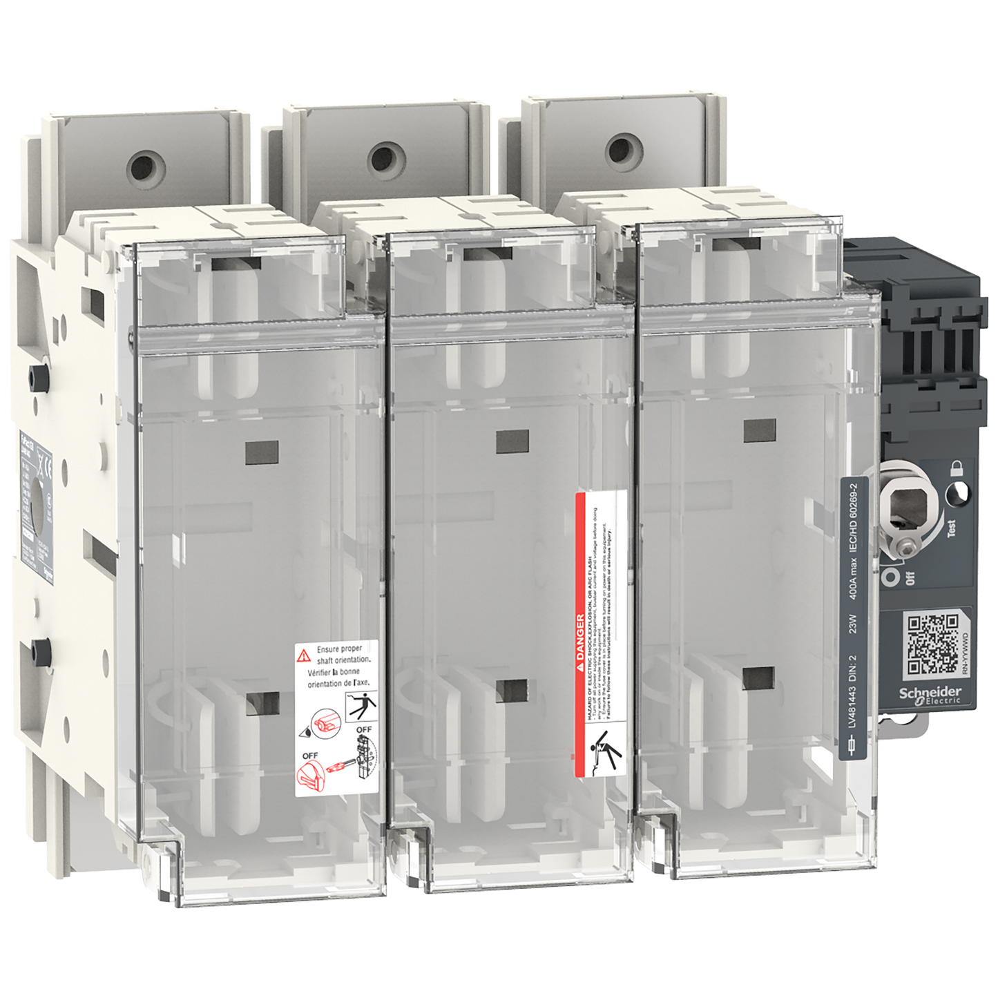 Schneider Electric-LV481443-FuPact GS - interrupteur sectionneur fusible - 400A - 3P - DIN 0/1/2 - F&R CTRL