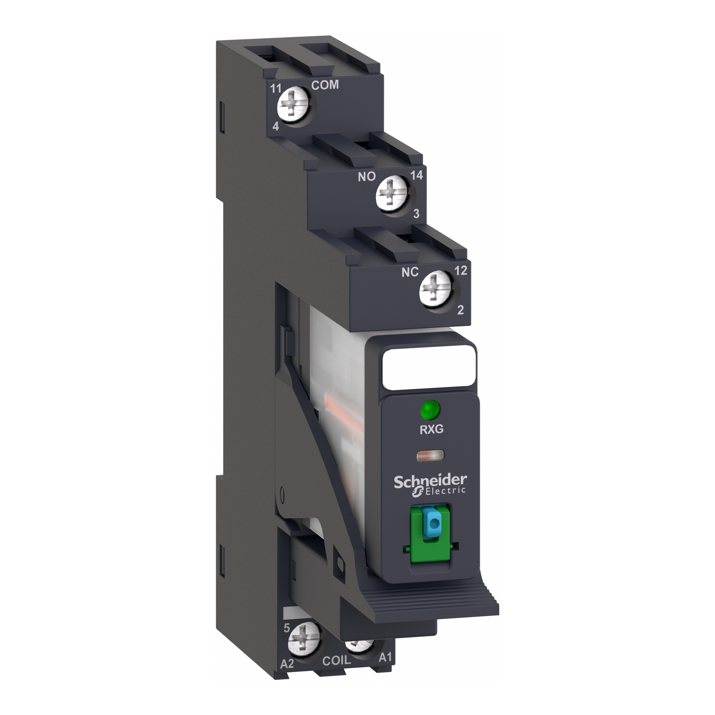 Schneider Electric-RXG12BDPV-Harmony RXG - relais embroc monté sur embase - test + DEL - 1OF 10A - 24VDC