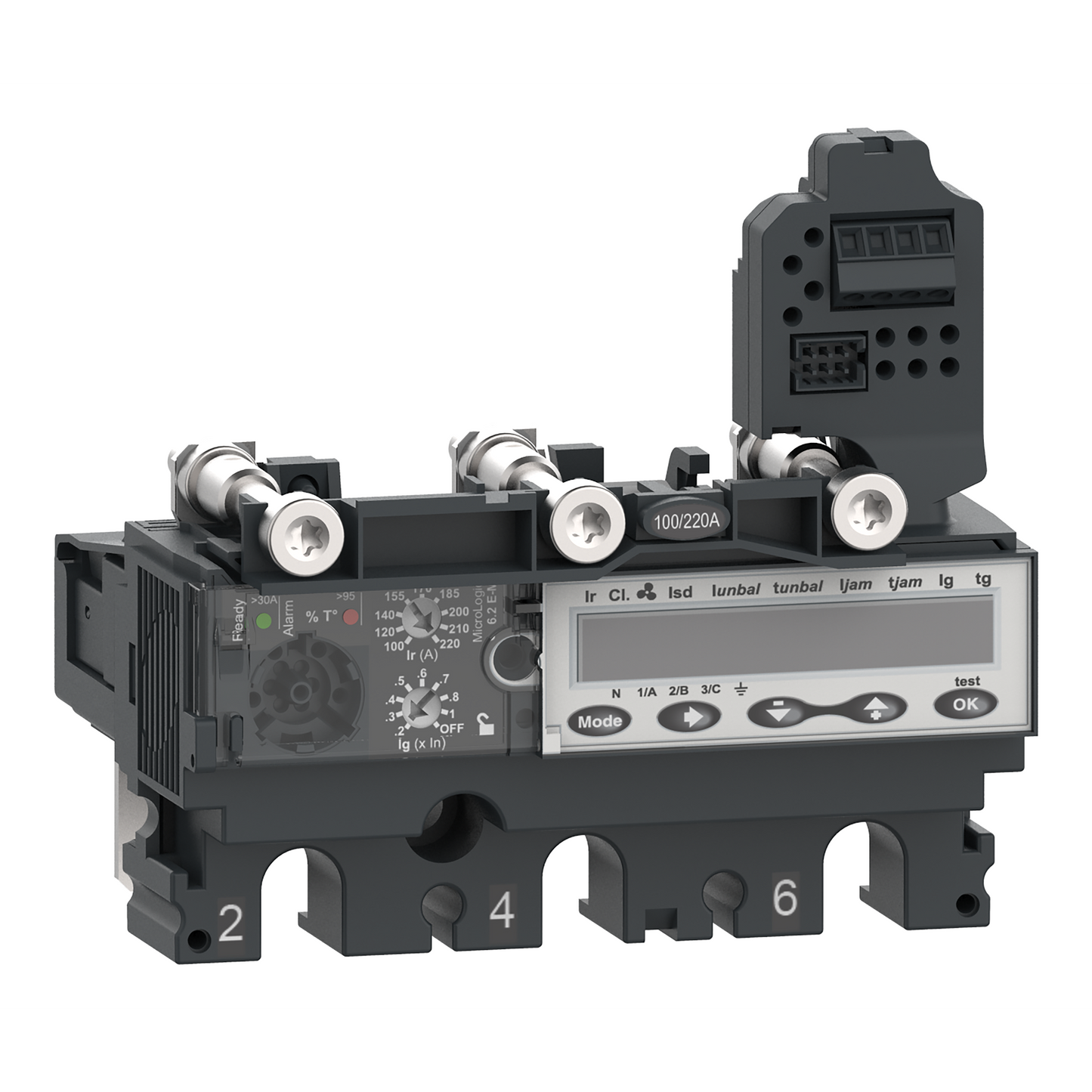 Schneider Electric-C1036M080-ComPacT NSX - Déclencheur MicroLogic 6.2 E-M 80A - 3P3D pour NSX100-250