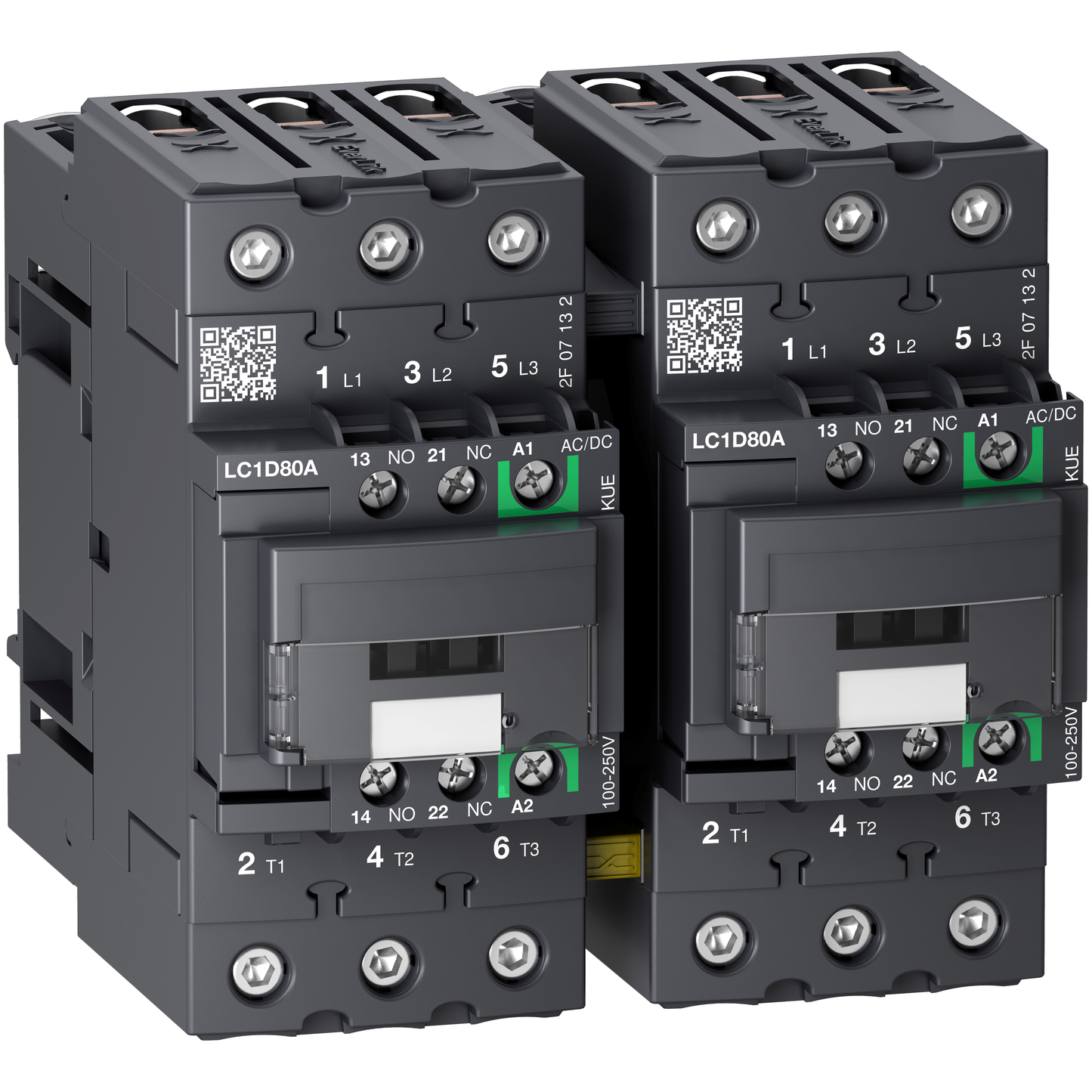 Schneider Electric-LC2D80AKUE-TeSys D - contacteur inverseur - 3P(3NO) AC3 <=440V 80A - 100-250Vca-cc Everlink